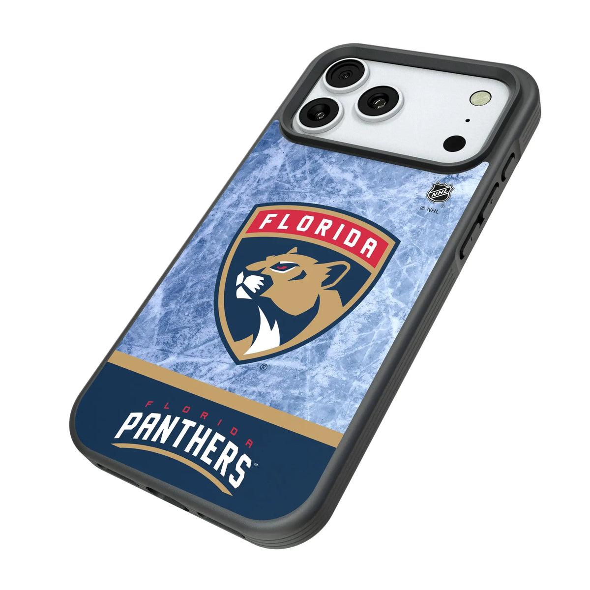 Florida Panthers Ice Wordmark iPhone Bump Phone Case for Apple iPhone - Isometric View#Device_iPhone 18 Pro Max