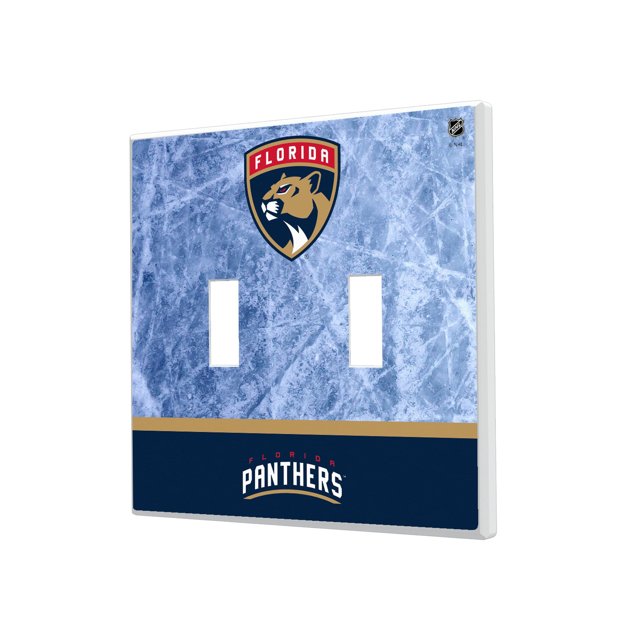 Florida Panthers Ice Wordmark Hidden-Screw Light Switch Plate#Style_Double Toggle