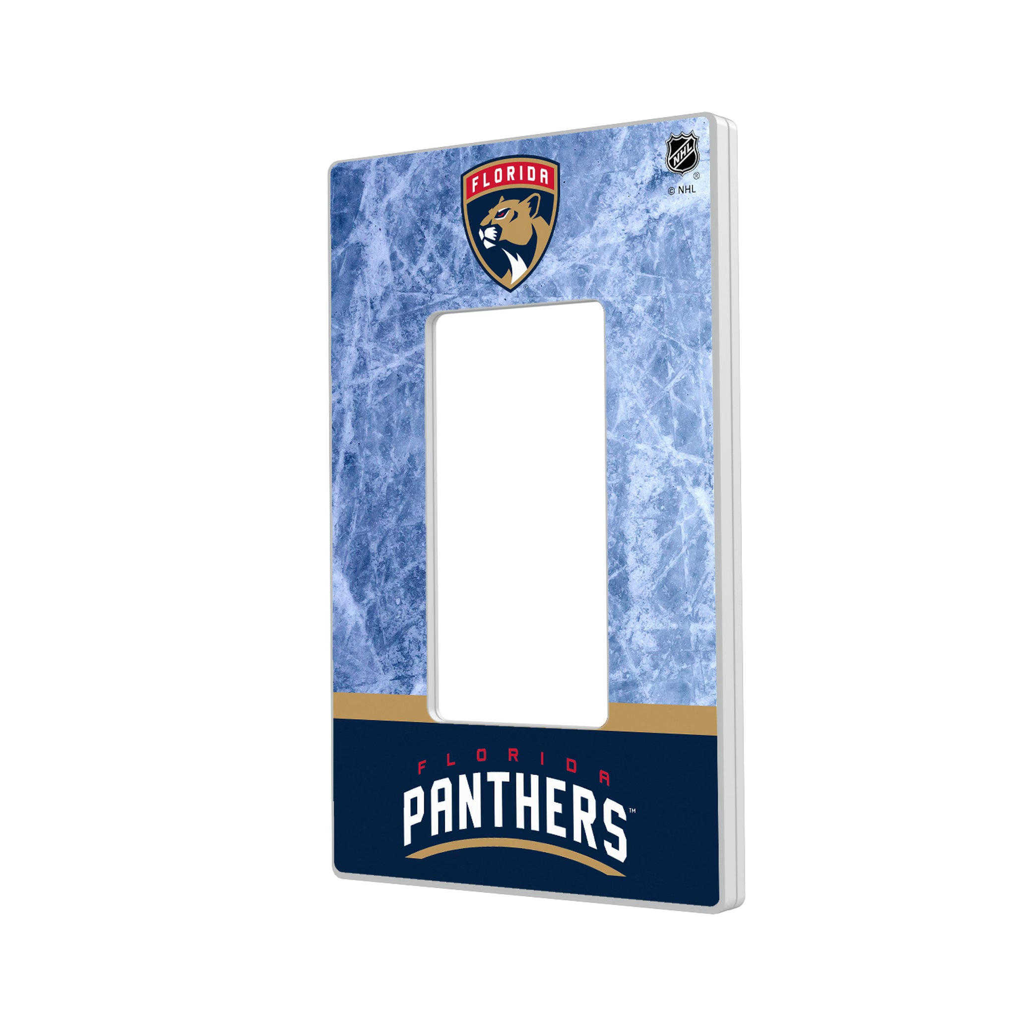 Florida Panthers Ice Wordmark Hidden-Screw Light Switch Plate#Style_Single Rocker