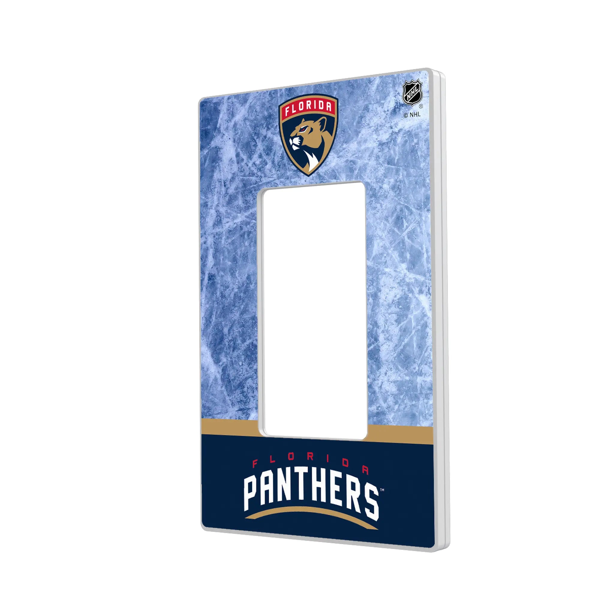 Florida Panthers Ice Wordmark Hidden-Screw Light Switch Plate#Style_Single Rocker