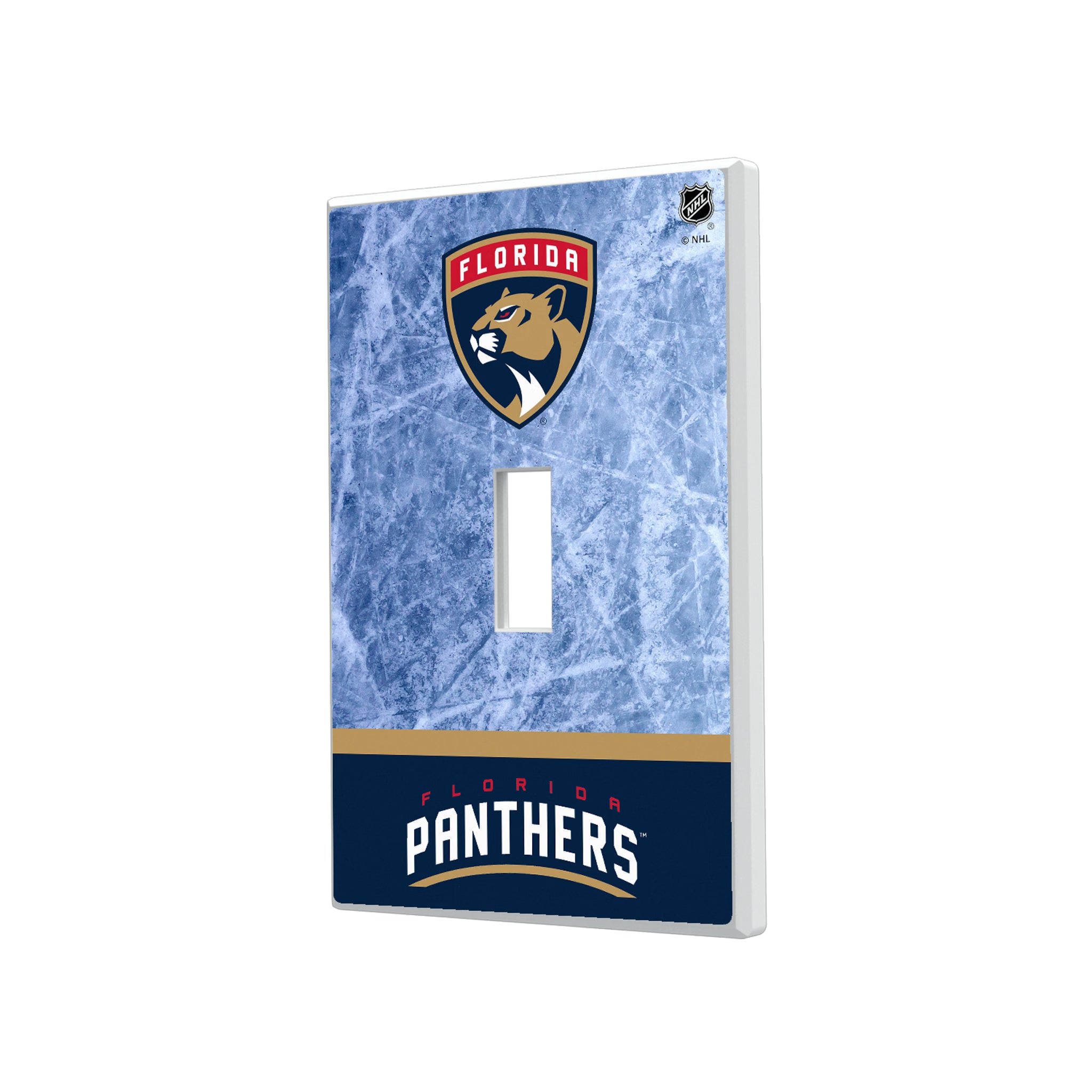 Florida Panthers Ice Wordmark Hidden-Screw Light Switch Plate#Style_Single Toggle