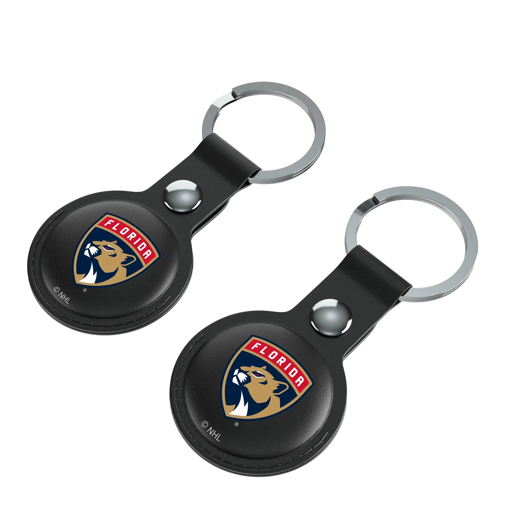 Florida Panthers Insignia AirTag Black Airtag Holder 2-Pack - Isometric View