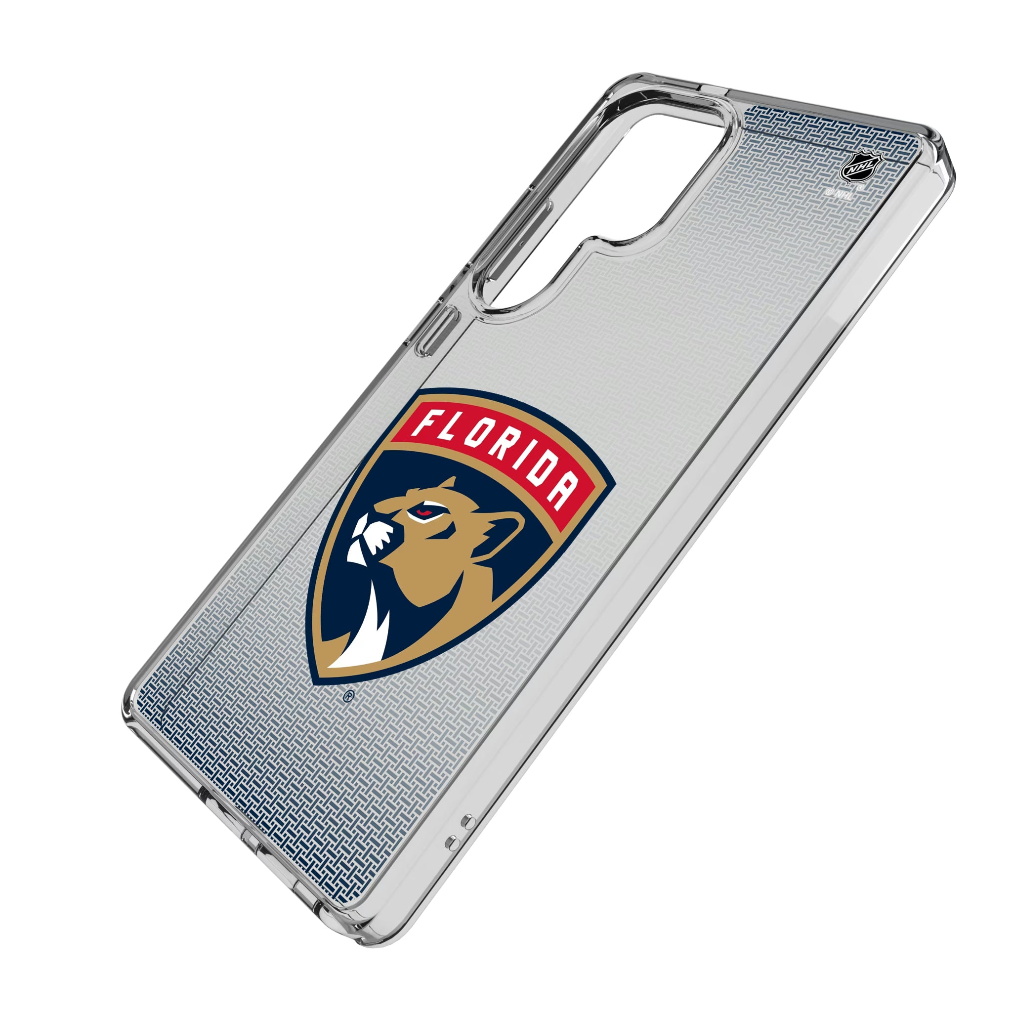 Florida Panthers Linen Galaxy Clear Phone Case for Samsung Galaxy - Isometric View