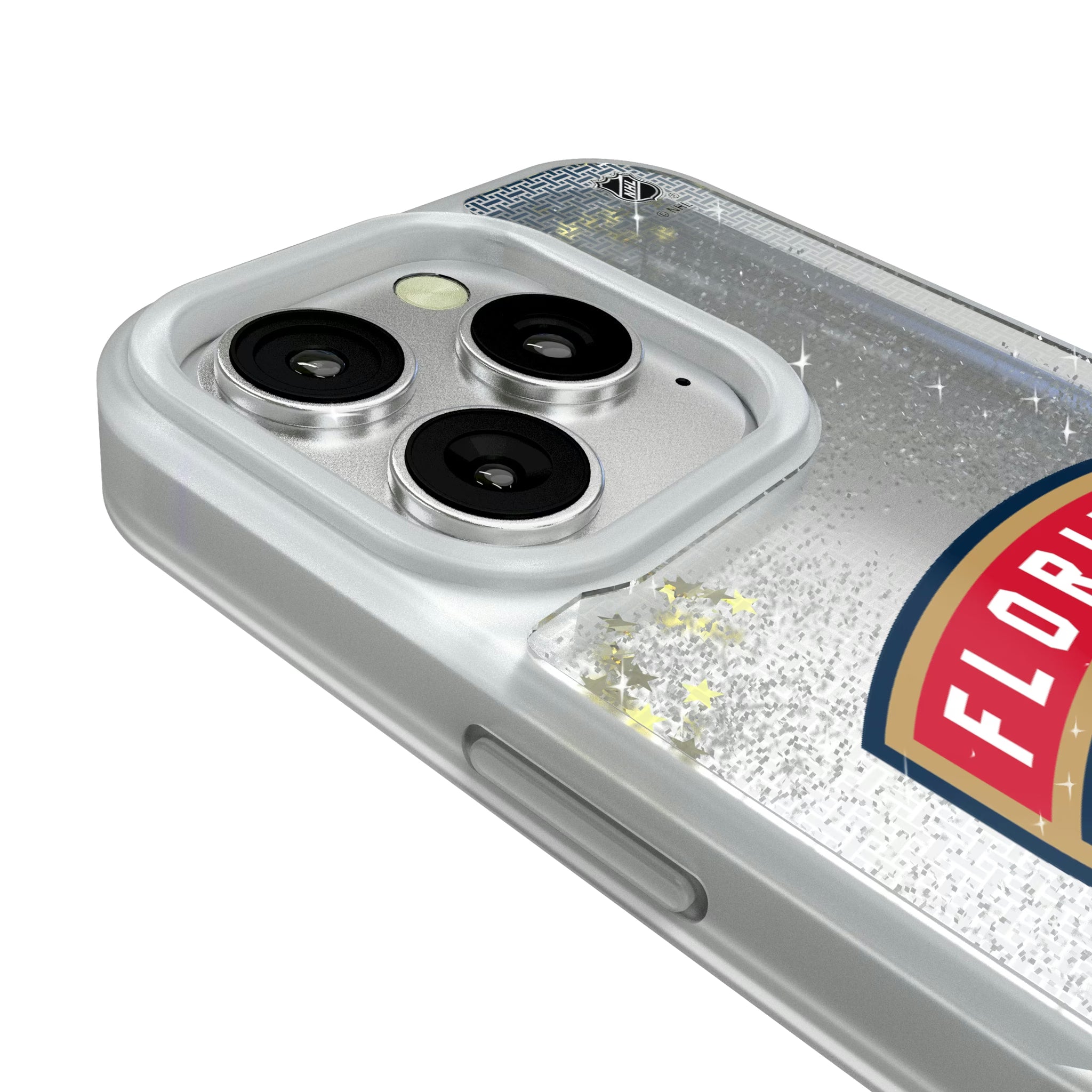 Florida Panthers Linen iPhone Glitter Phone Case for Apple iPhone - Detail#Device_iPhone 16 Pro