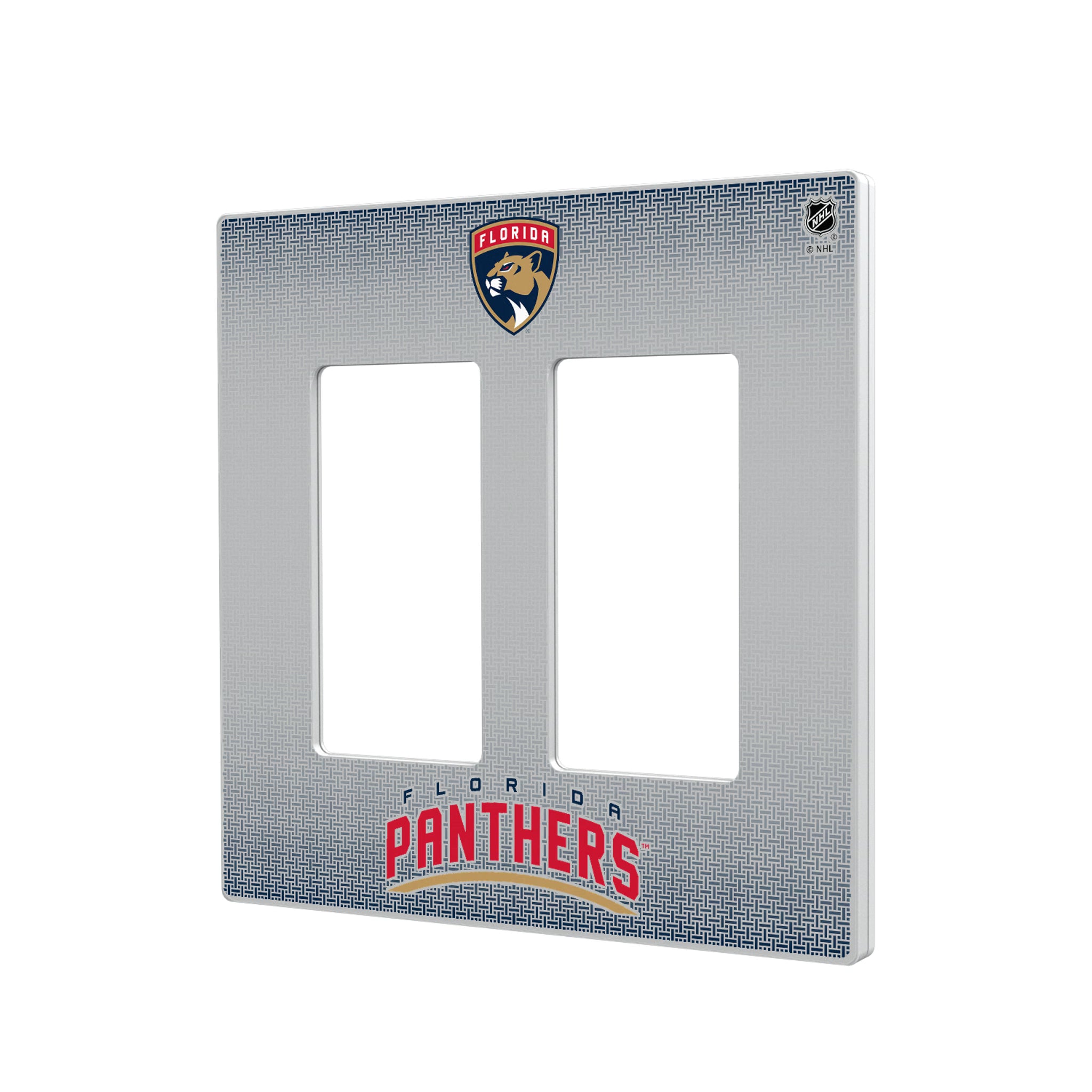 Florida Panthers Linen Hidden-Screw Light Switch Plate#Style_Double Rocker