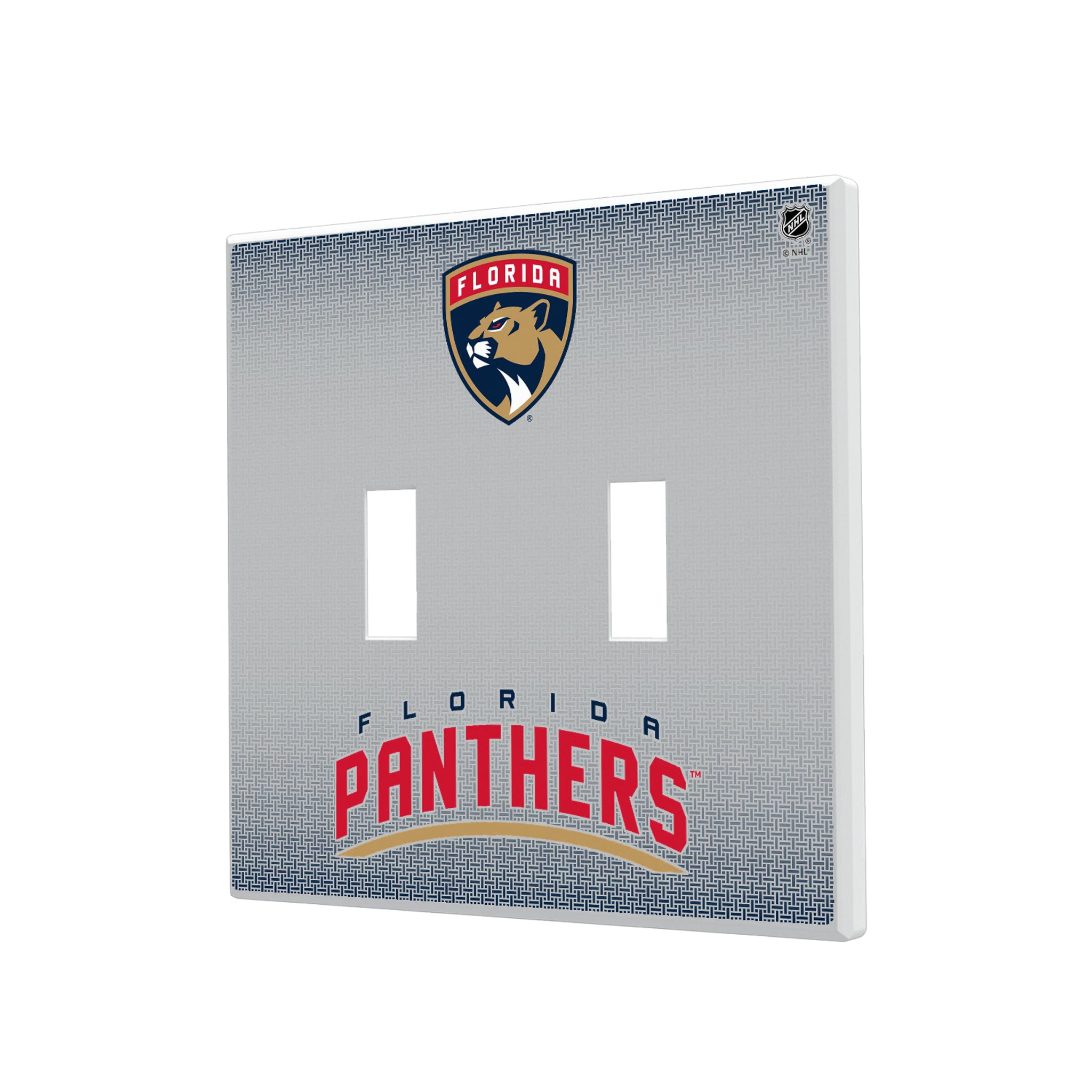 Florida Panthers Linen Hidden-Screw Light Switch Plate#Style_Double Toggle