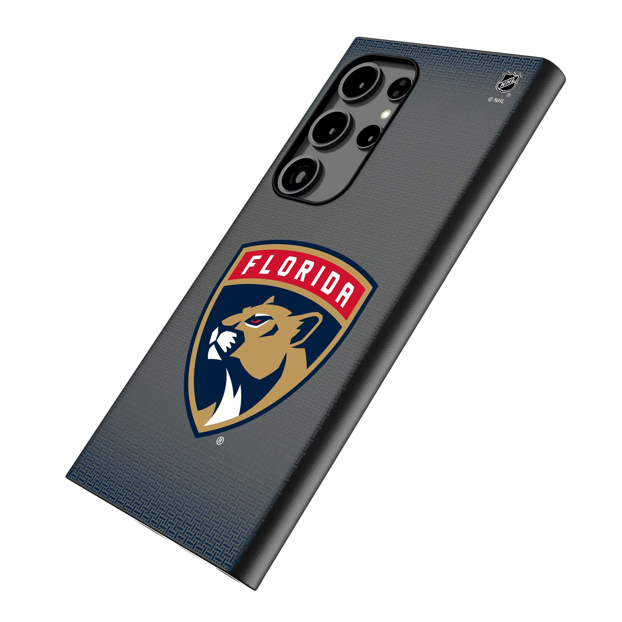Florida Panthers Linen Galaxy MagSafe Compatible Phone Case for Samsung Galaxy - Isometric View