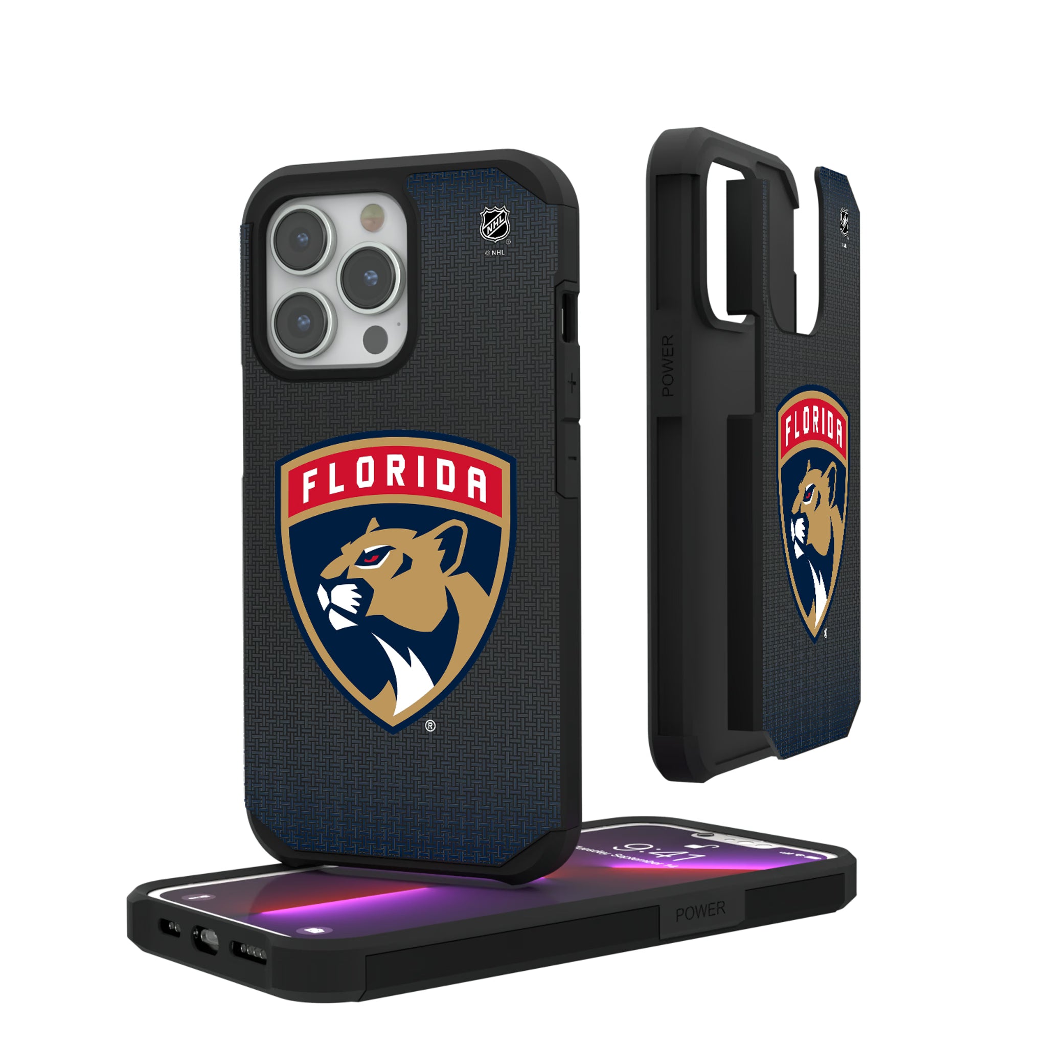 Florida Panthers Linen iPhone Rugged Phone Case for Apple iPhone#Device_iPhone 13 Pro