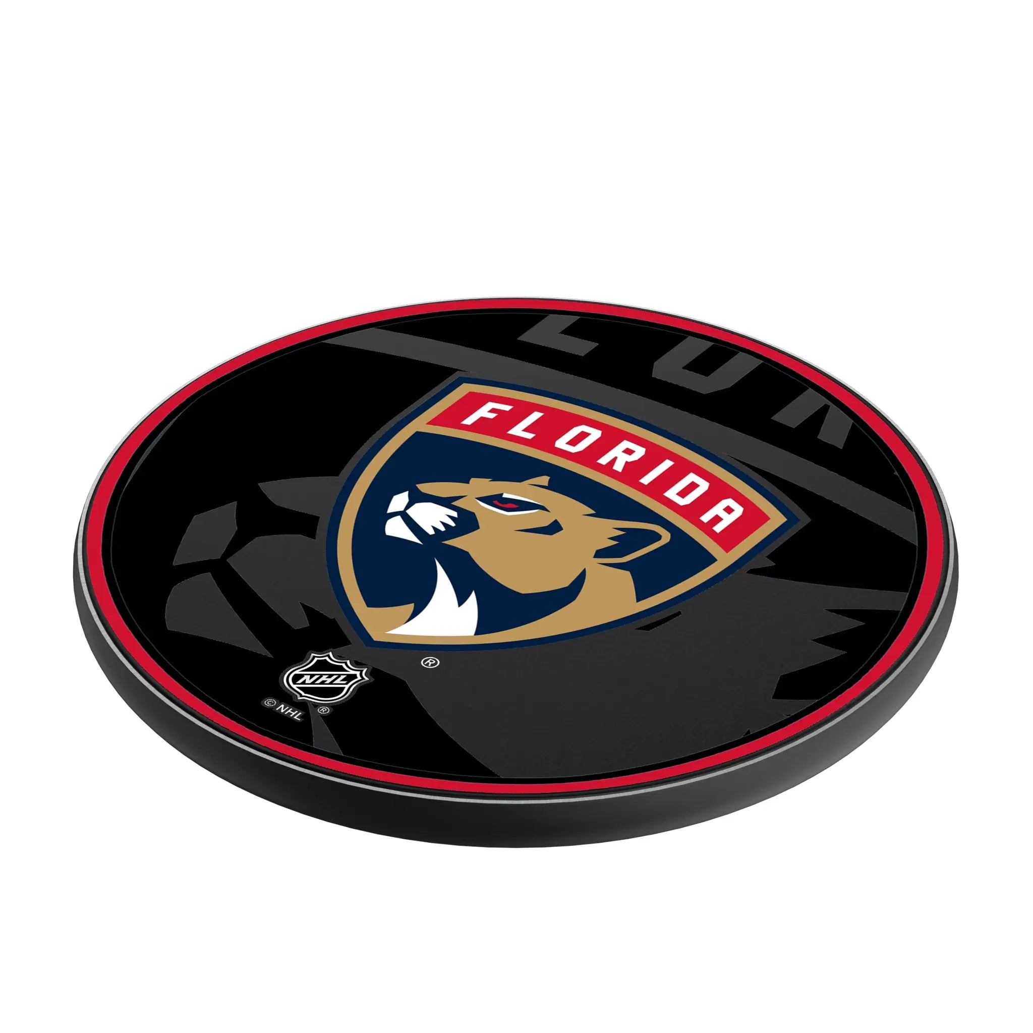 Florida Panthers Monocolor Tilt 15-Watt Wireless Charger - Isometric View