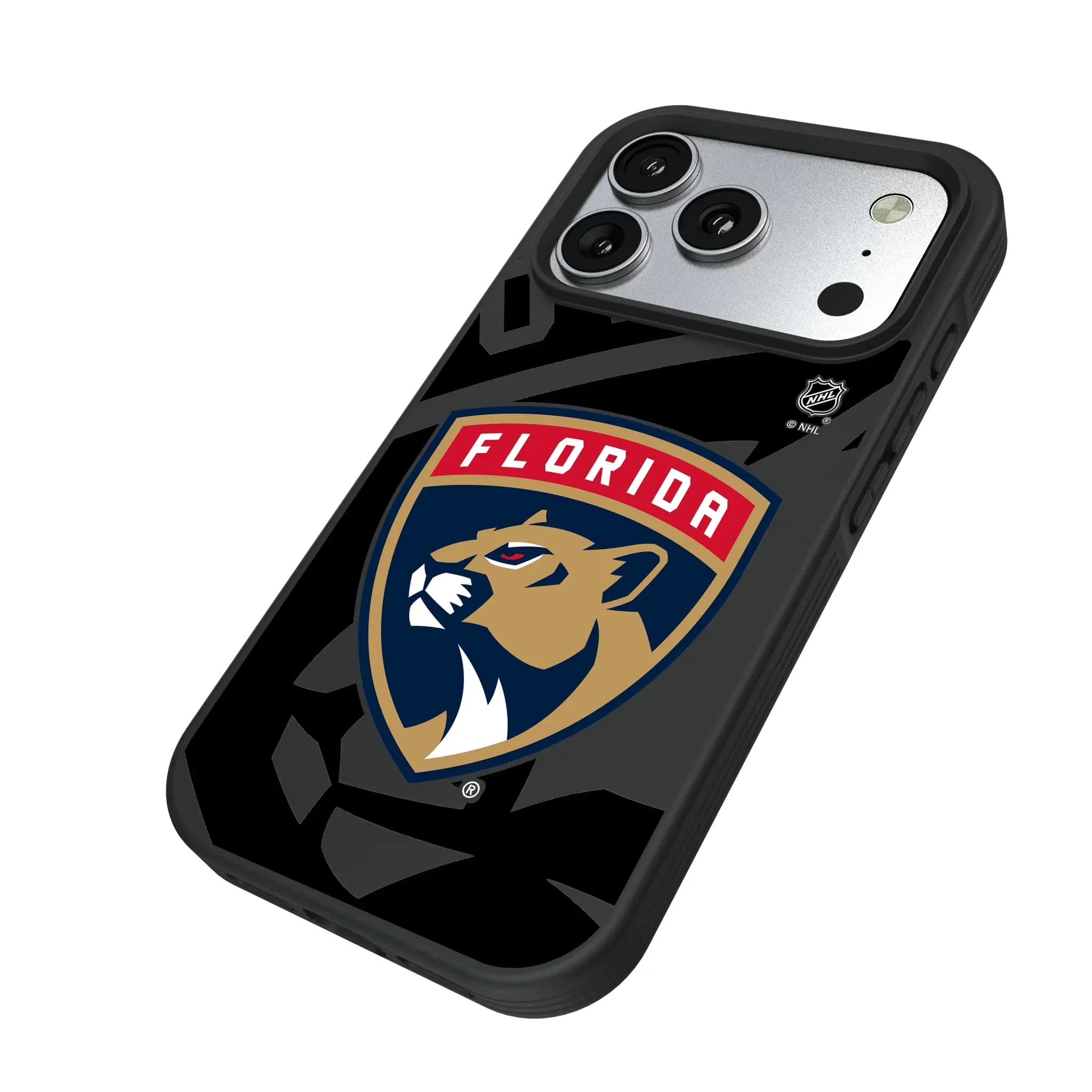Florida Panthers Monocolor Tilt iPhone Bump Phone Case for Apple iPhone - Isometric View#Device_iPhone 17 Pro
