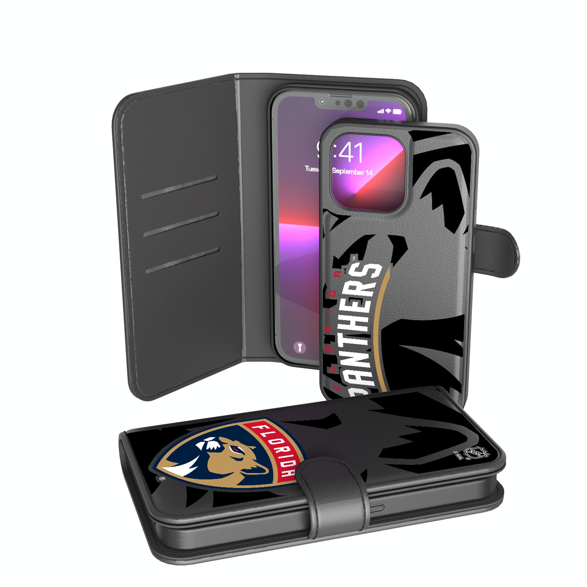 Florida Panthers Monocolor Tilt iPhone Wallet Phone Case for Apple iPhone