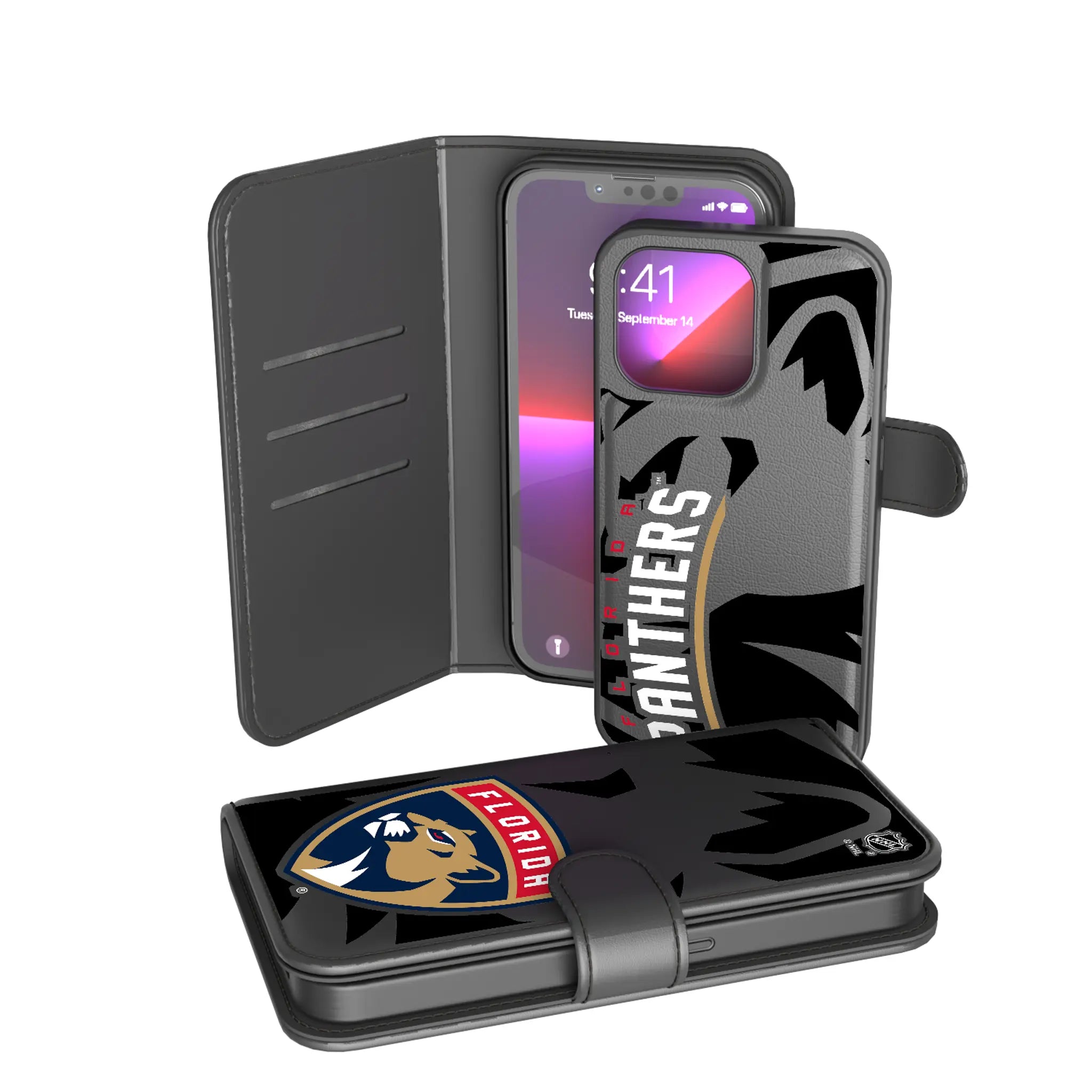 Florida Panthers Monocolor Tilt iPhone Wallet Phone Case for Apple iPhone