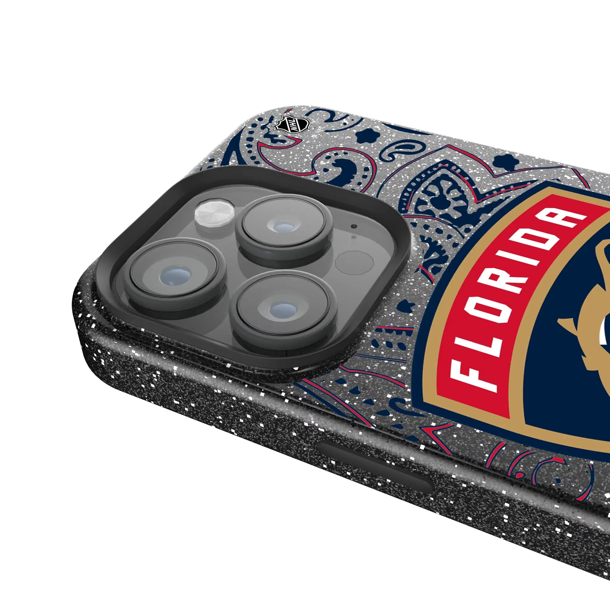 Florida Panthers Paisley iPhone Bling Phone Case for Apple iPhone - Detail