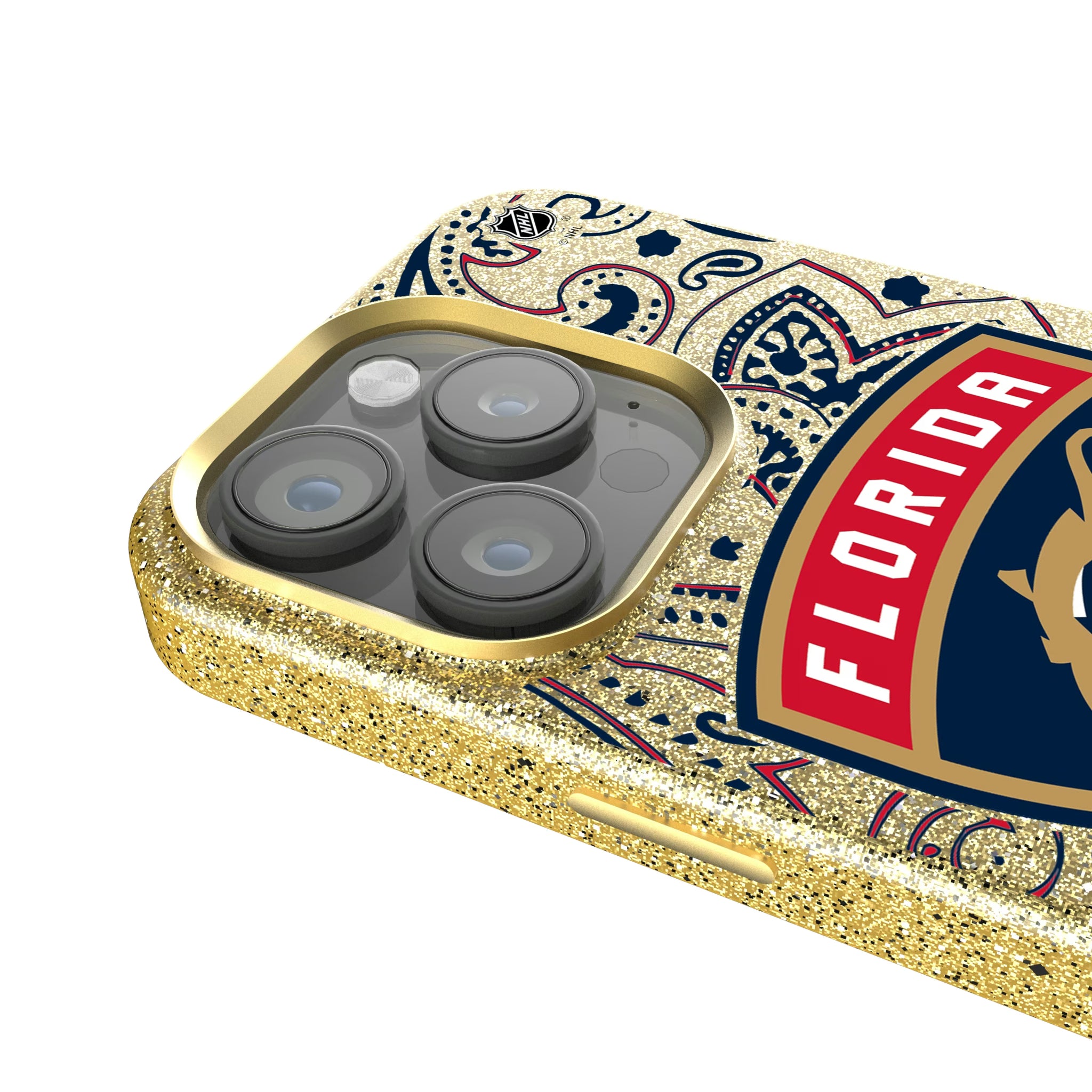 Florida Panthers Paisley iPhone Bling Phone Case for Apple iPhone - Detail