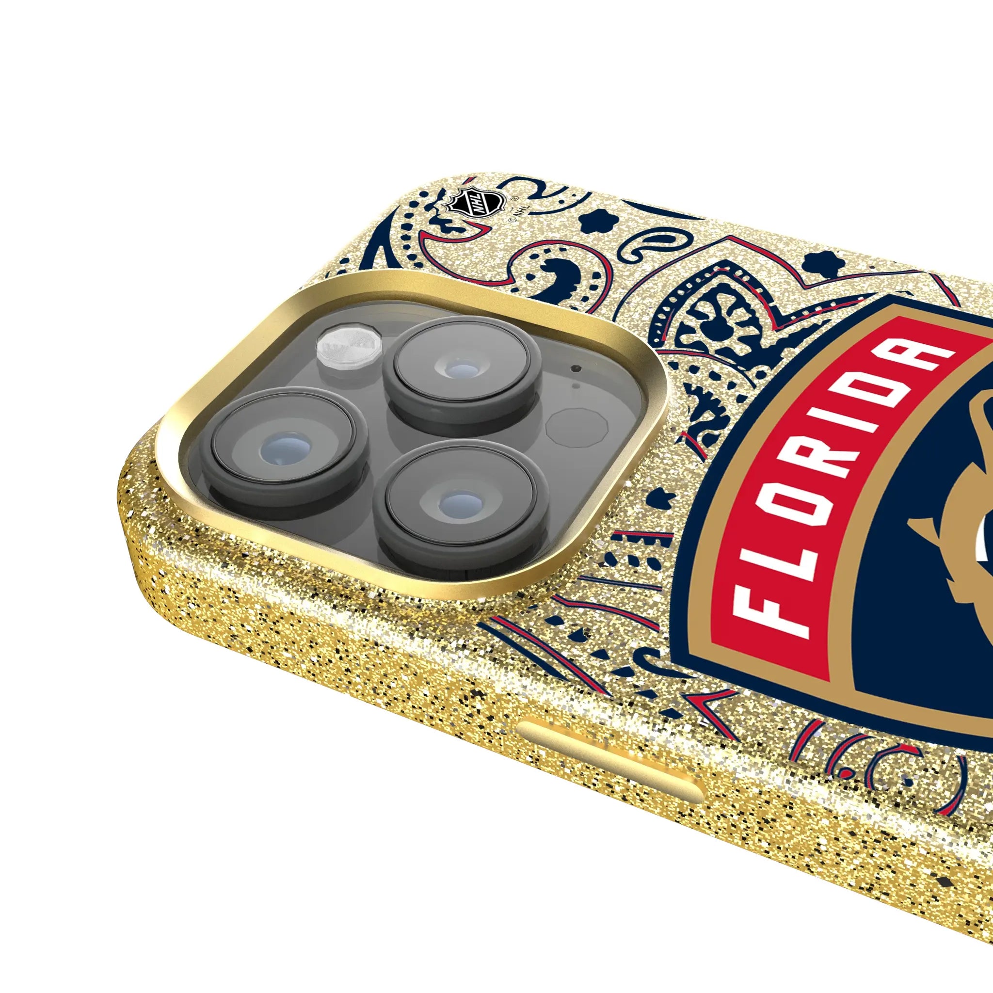 Florida Panthers Paisley iPhone Bling Phone Case for Apple iPhone - Detail