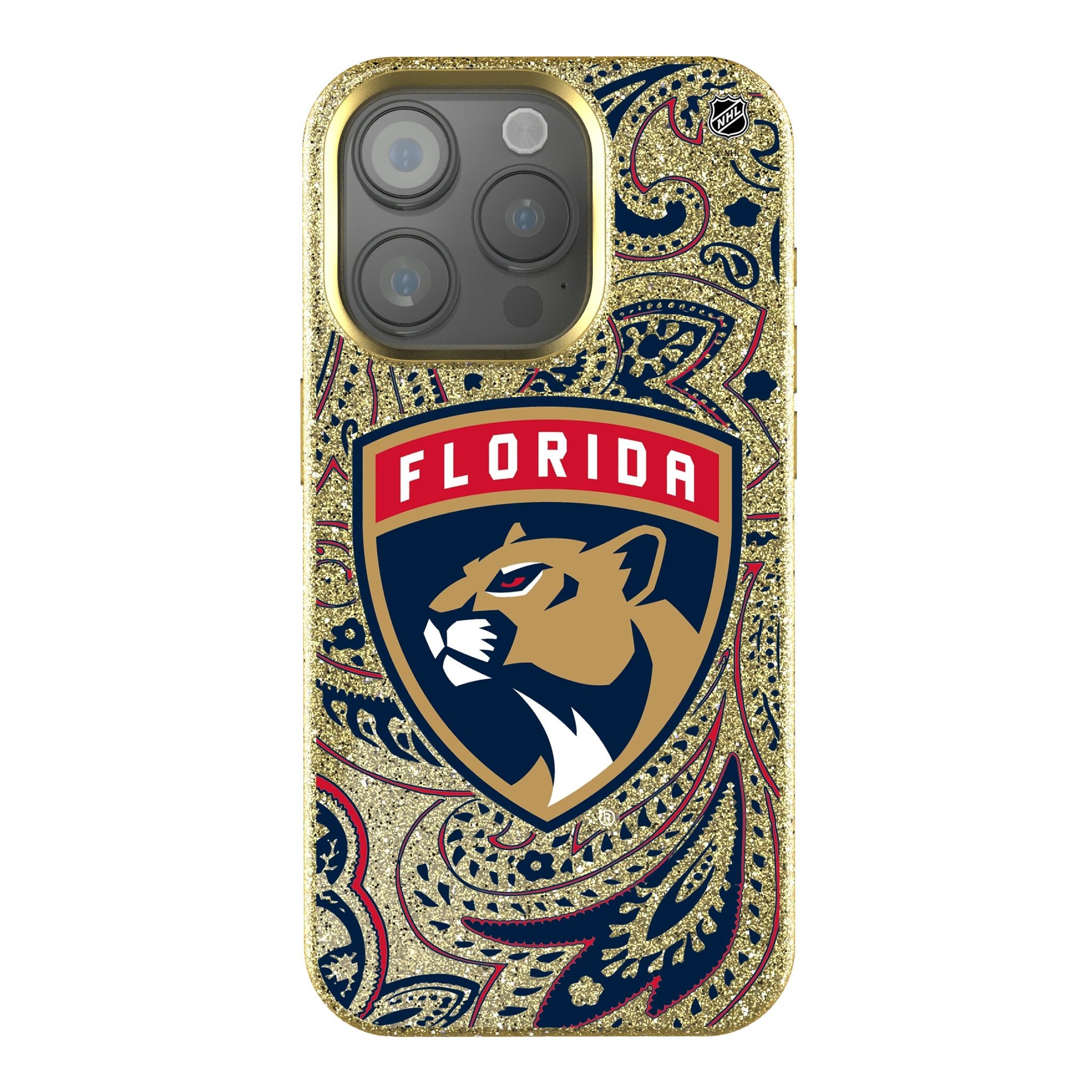 Florida Panthers Paisley iPhone Bling Phone Case for Apple iPhone
