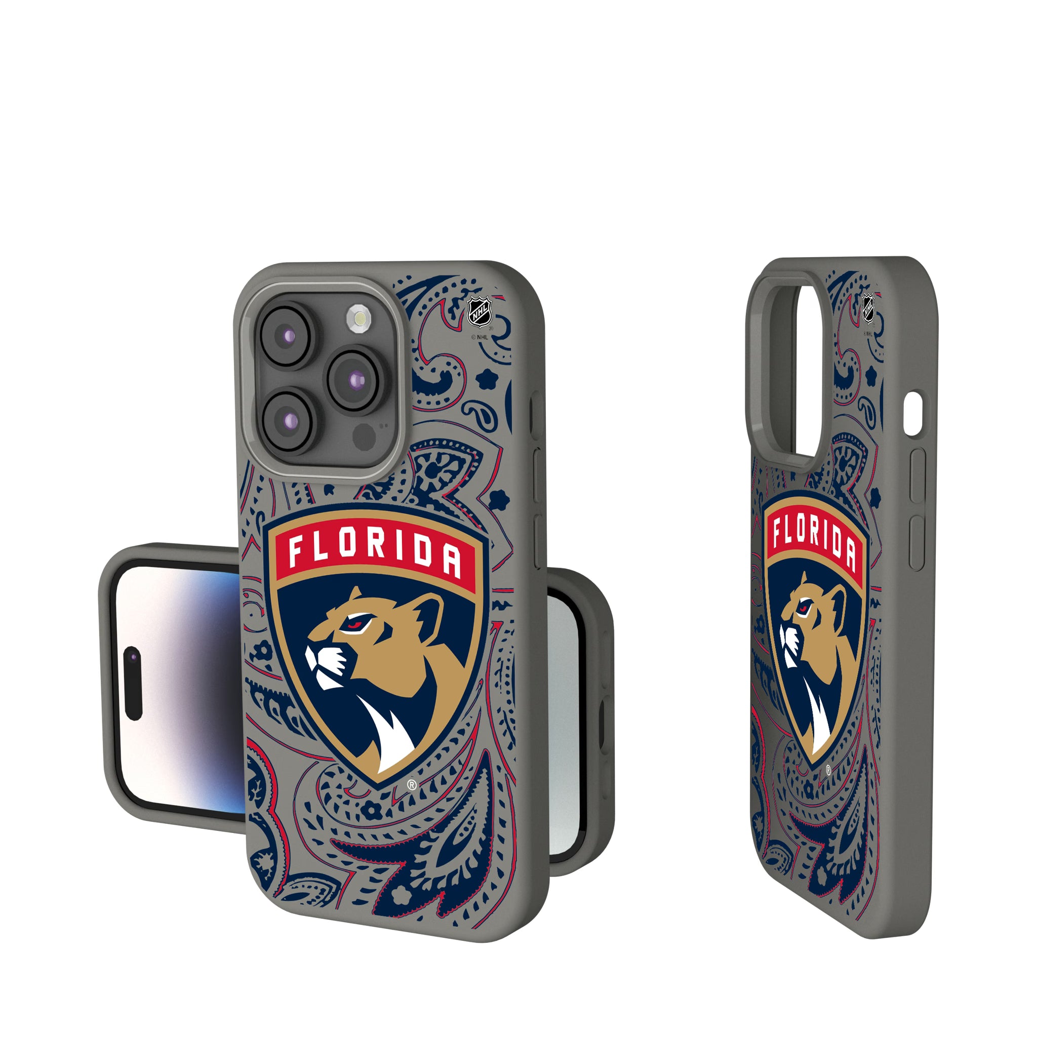 Florida Panthers Paisley iPhone Soft Touch Phone Case for Apple iPhone