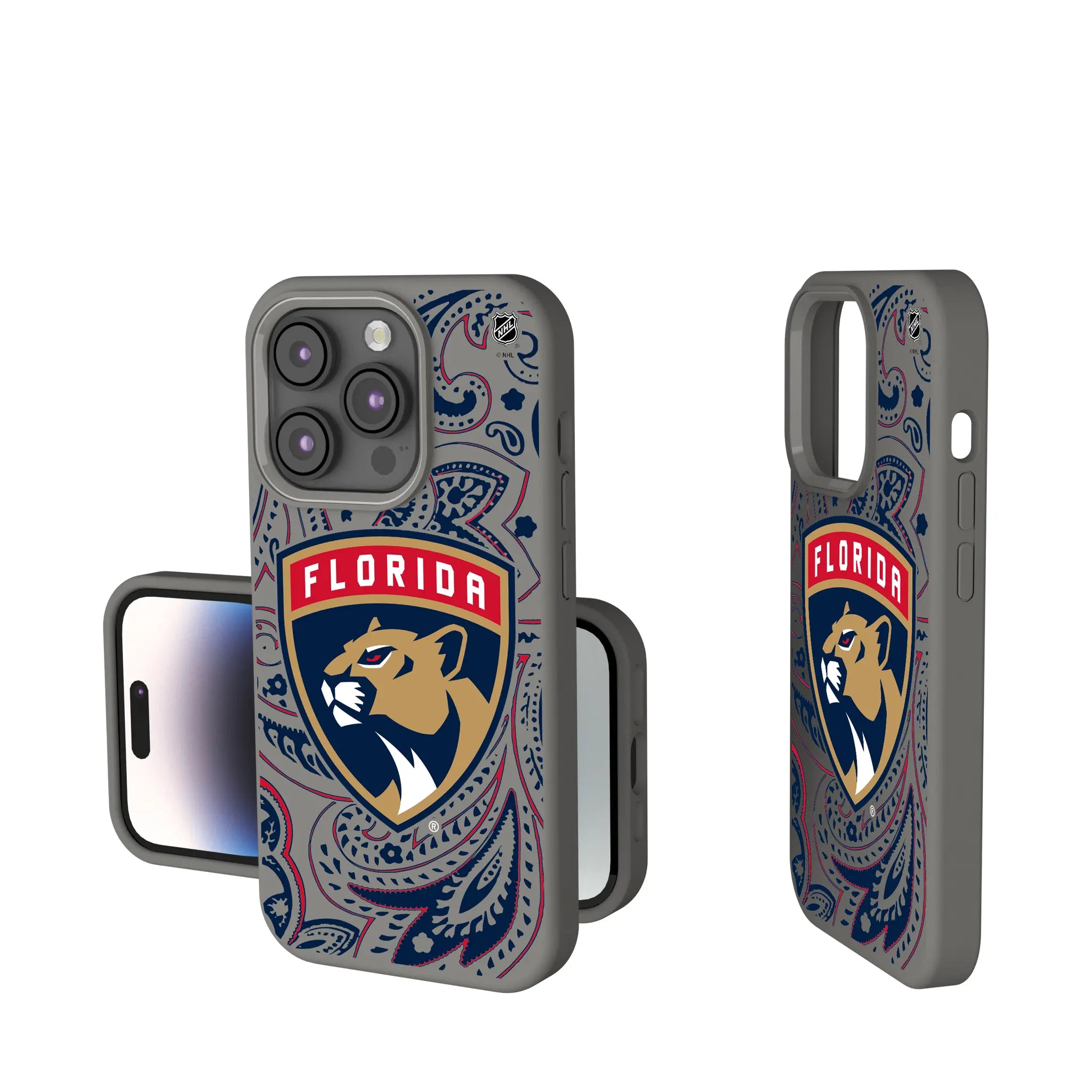 Florida Panthers Paisley iPhone Soft Touch Phone Case for Apple iPhone
