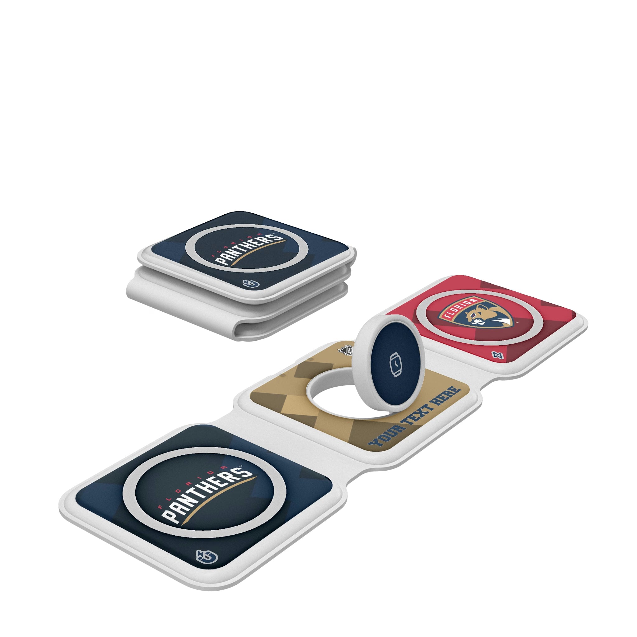 Florida Panthers Personalized Color Block Foldable 3 in 1 Charger