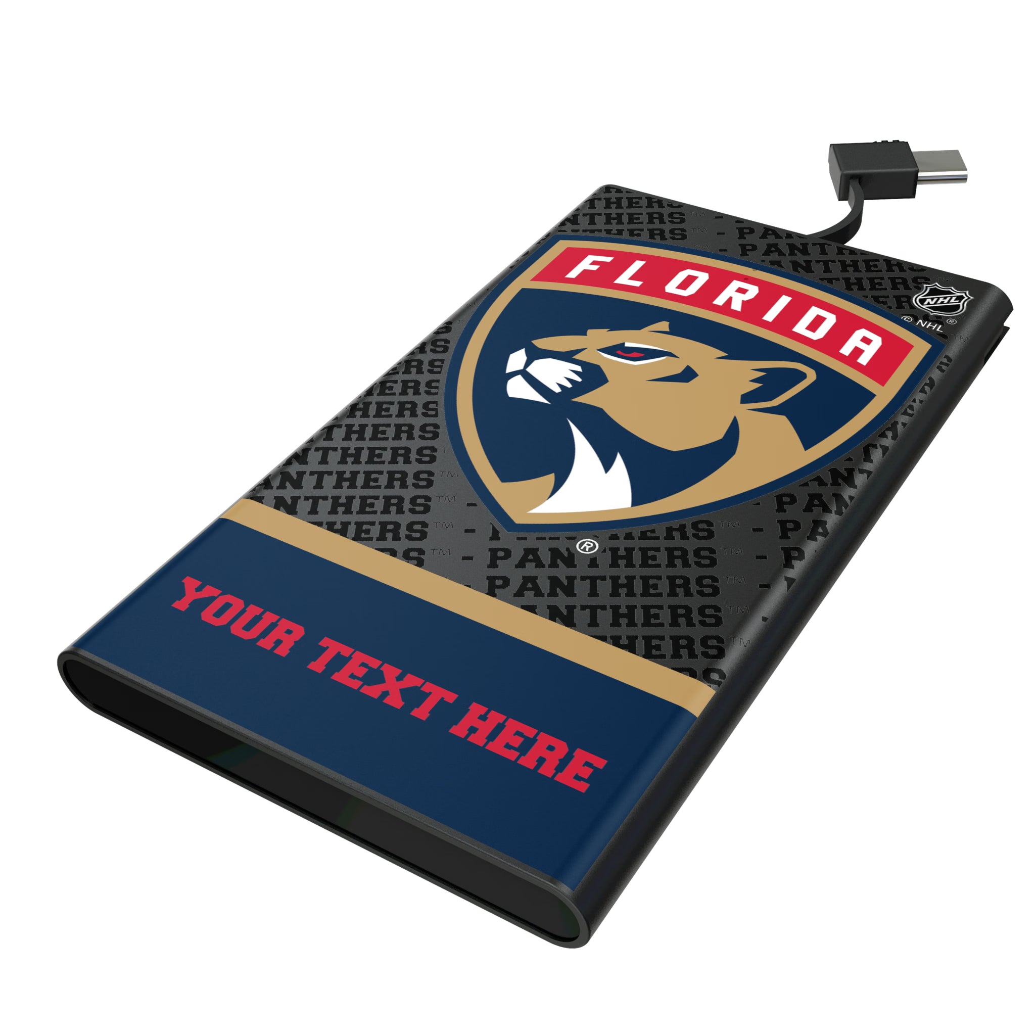 Florida Panthers Personalized EndZone Plus 5000mAh Flat Powerbank