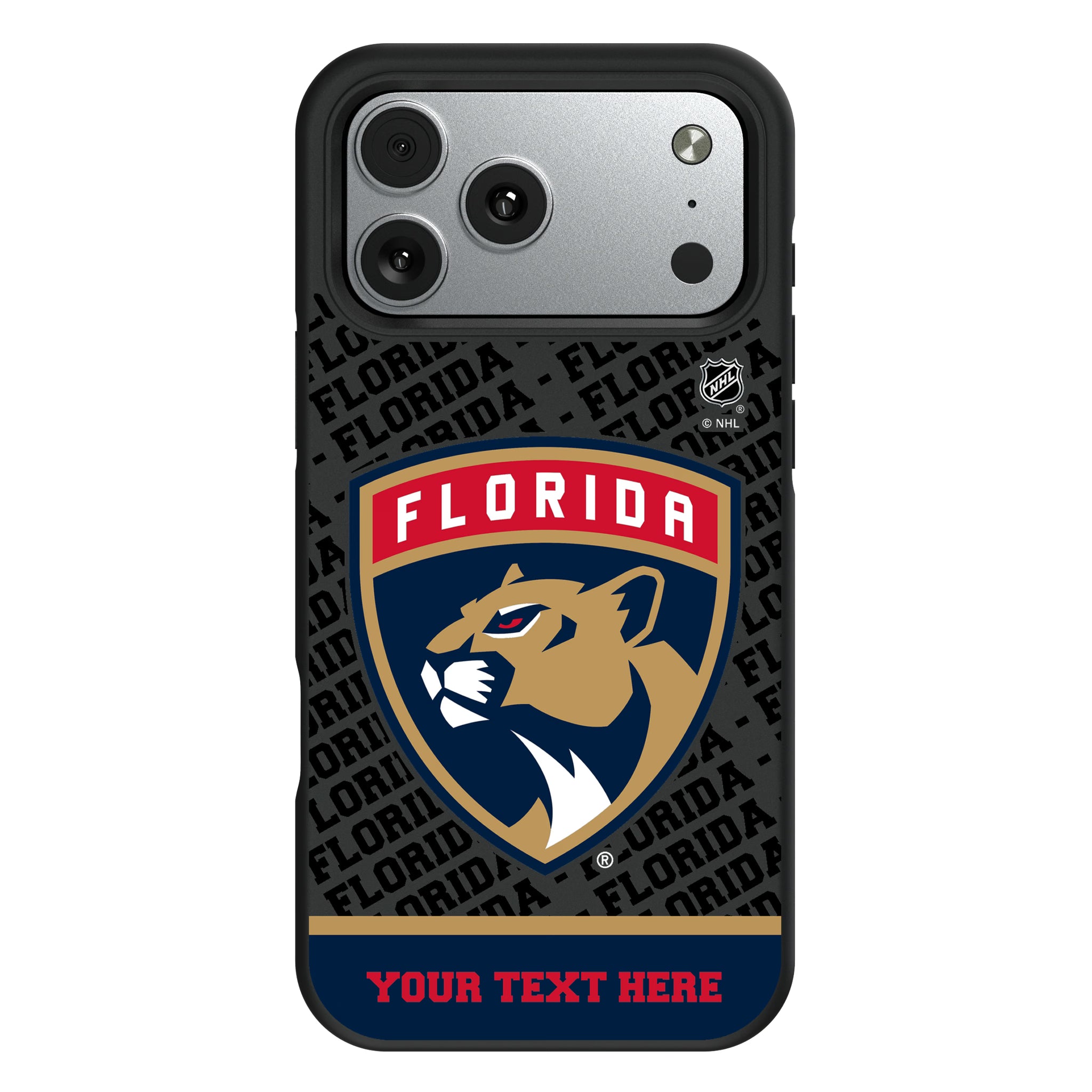Florida Panthers Personalized EndZone Plus iPhone Bump Phone Case for Apple iPhone#Device_iPhone 17 Pro Max