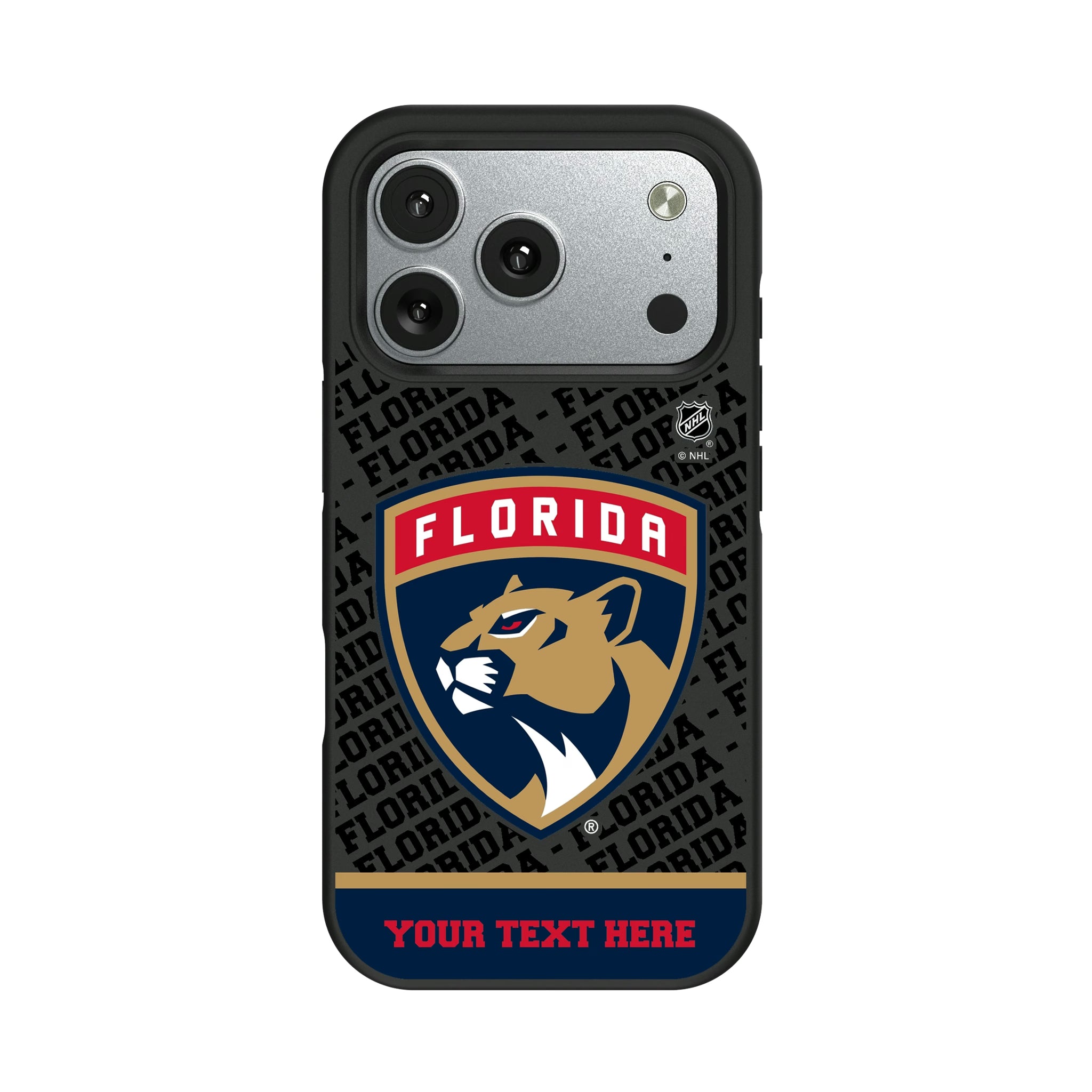 Florida Panthers Personalized EndZone Plus iPhone Bump Phone Case for Apple iPhone#Device_iPhone 17 Pro