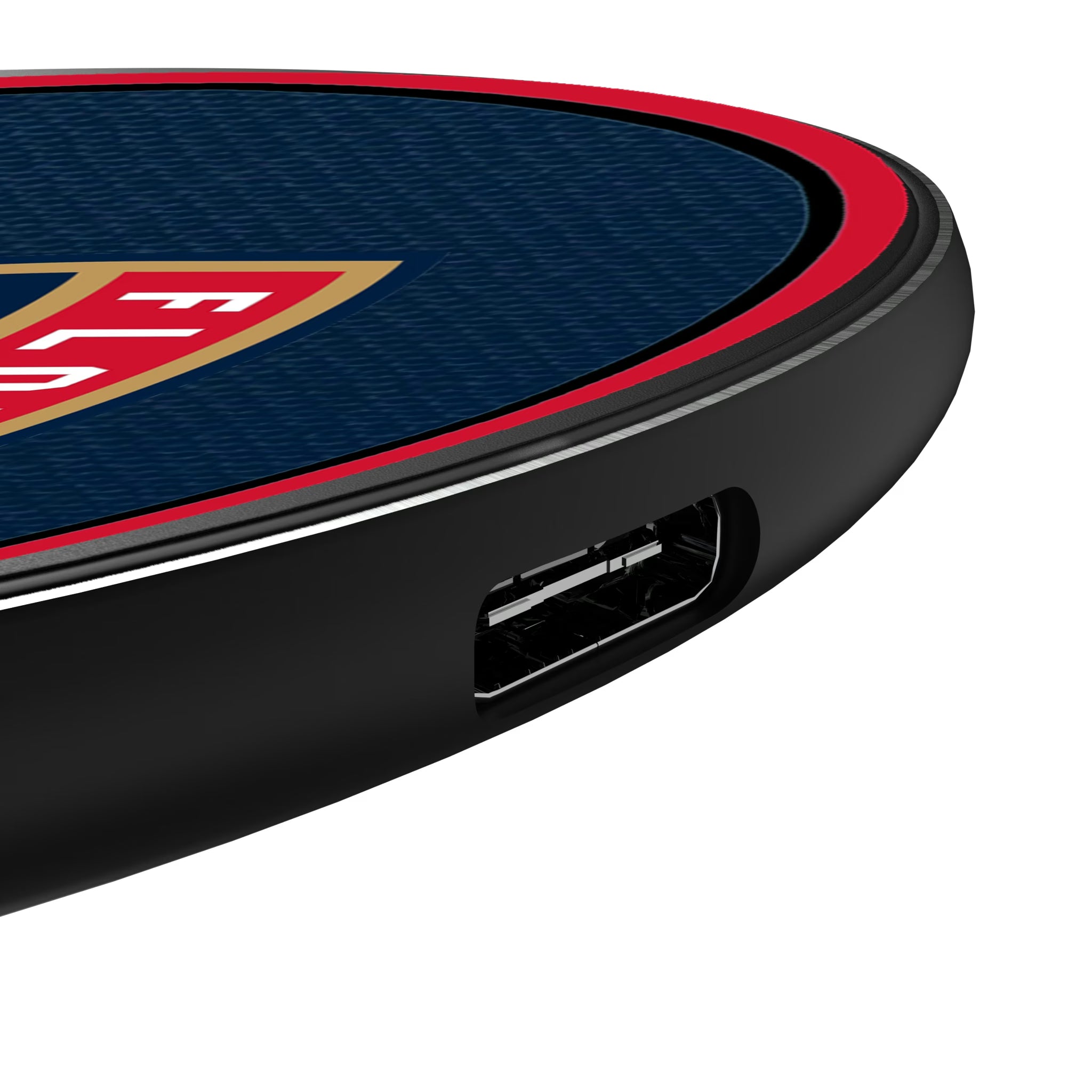 Florida Panthers Personalized Endzone Solid 15-Watt Wireless Charger - Detail