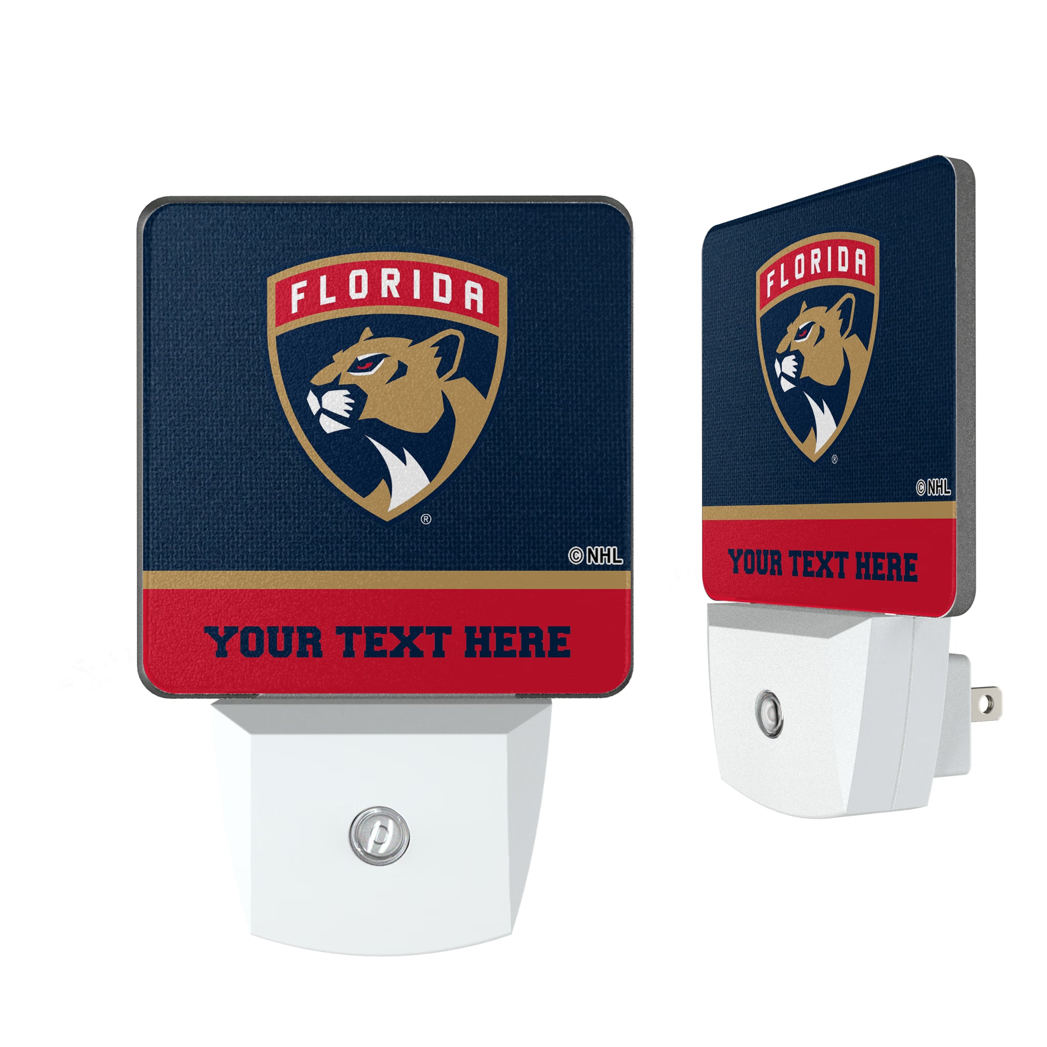 Florida Panthers Personalized Endzone Solid Night Light 2-Pack