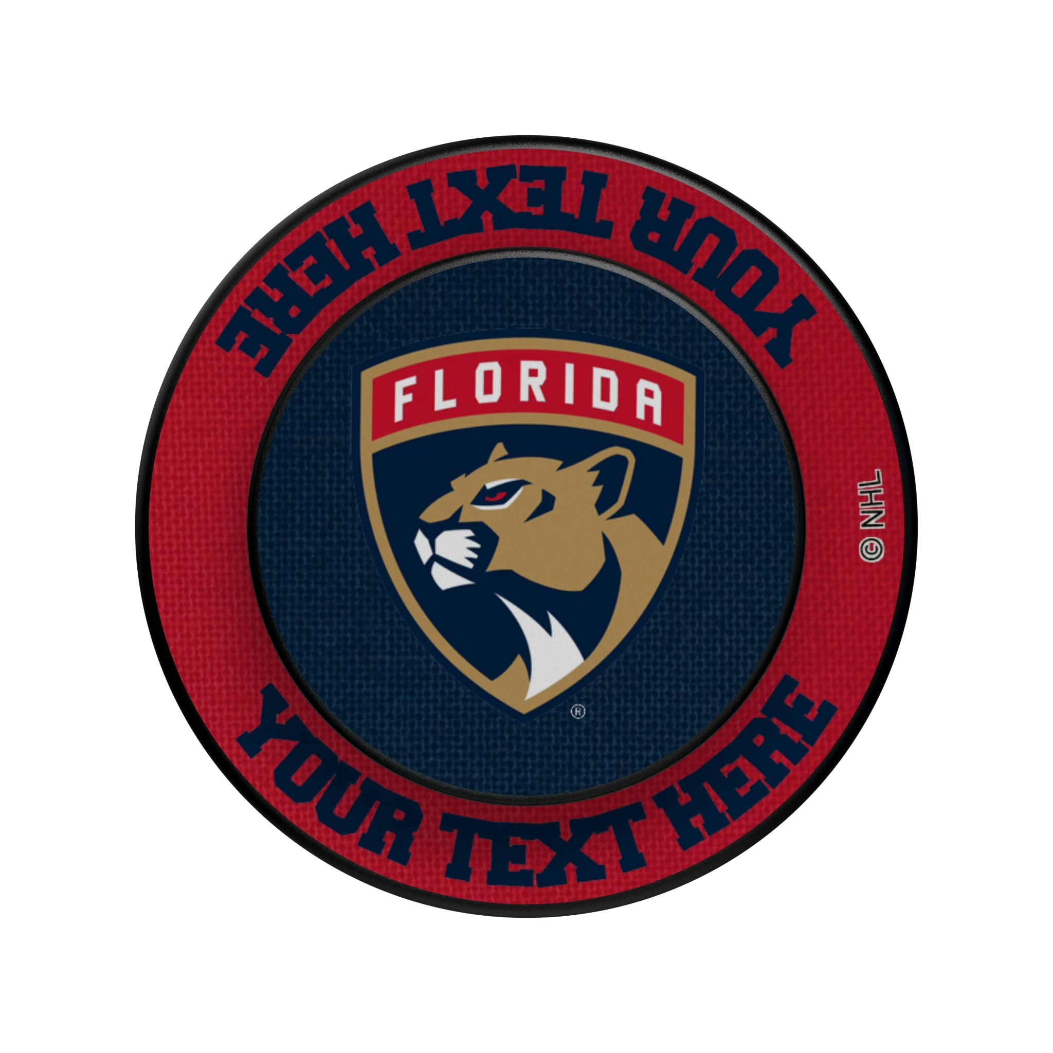 Florida Panthers Personalized Endzone Solid Popsockets Round Magnetic