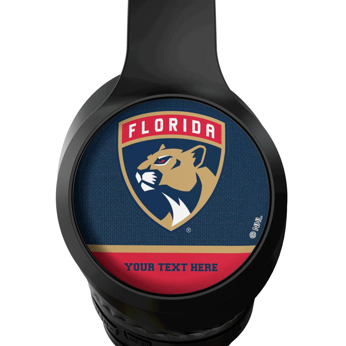 Florida Panthers Personalized Endzone Solid Wireless Over-Ear Headphones With Case - Detail