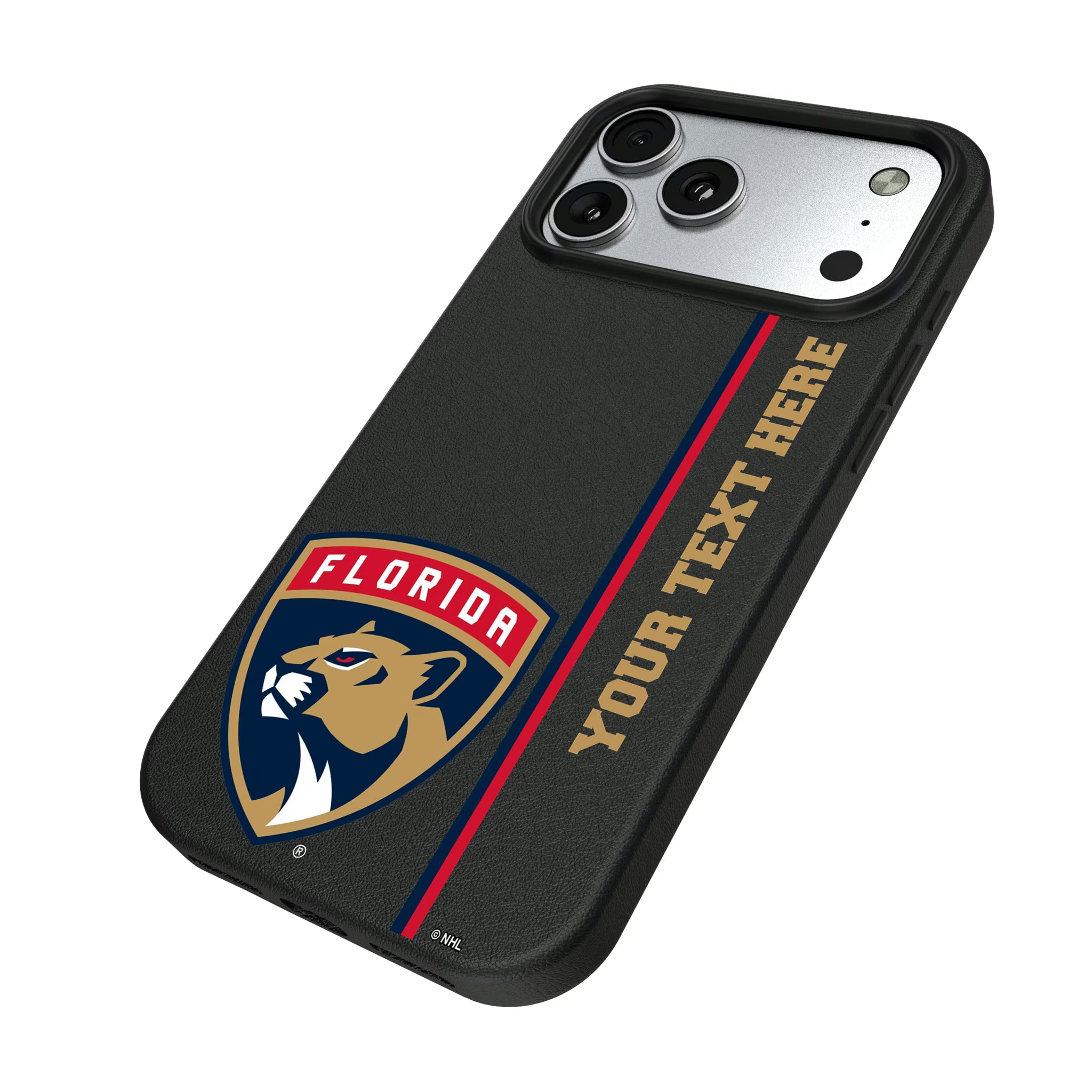 Florida Panthers Personalized Sidebard iPhone MagSafe Compatible Phone Case for Apple iPhone - Isometric View#Device_iPhone 17 Pro Max