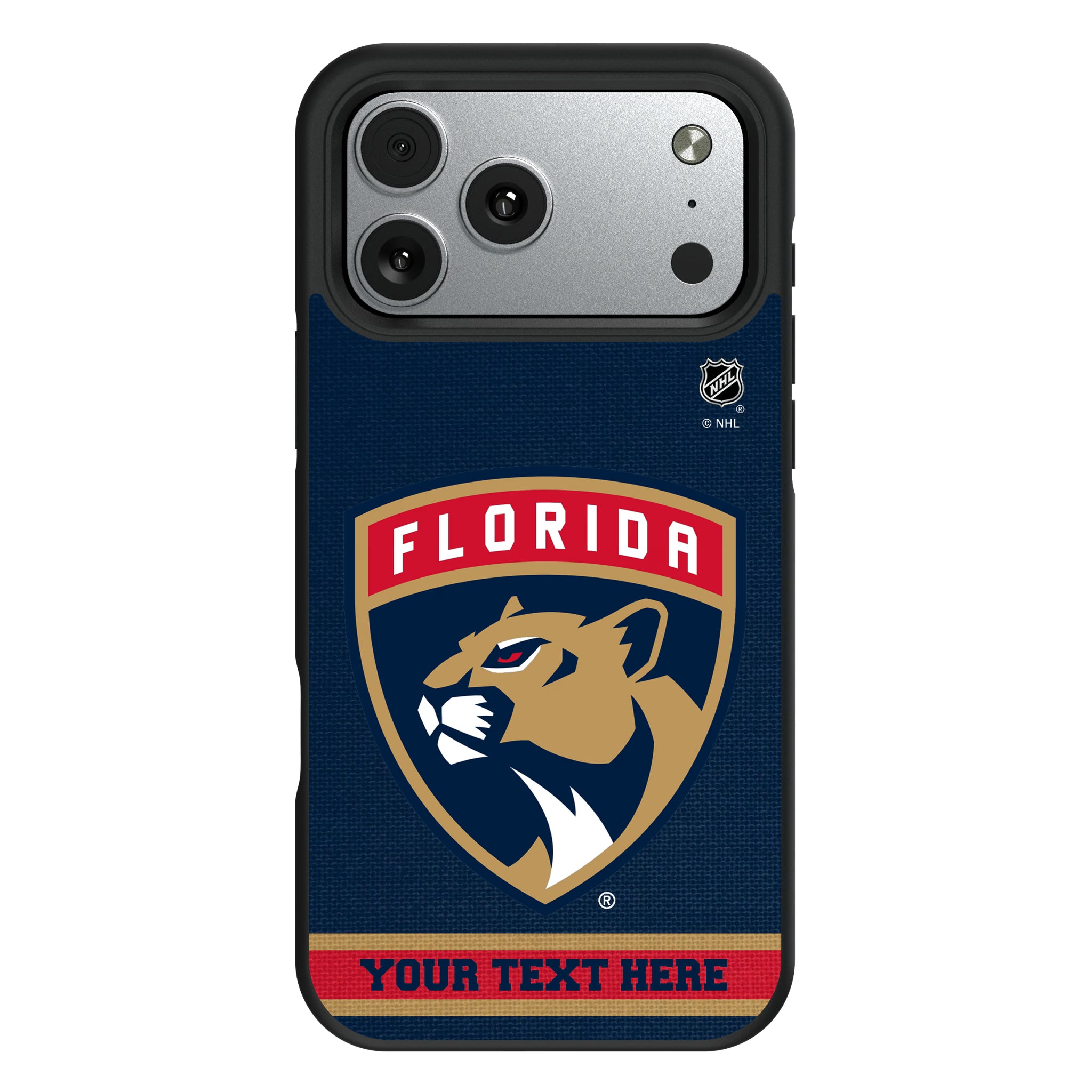 Florida Panthers Personalized Stripe iPhone Bump Phone Case for Apple iPhone#Device_iPhone 17 Pro Max
