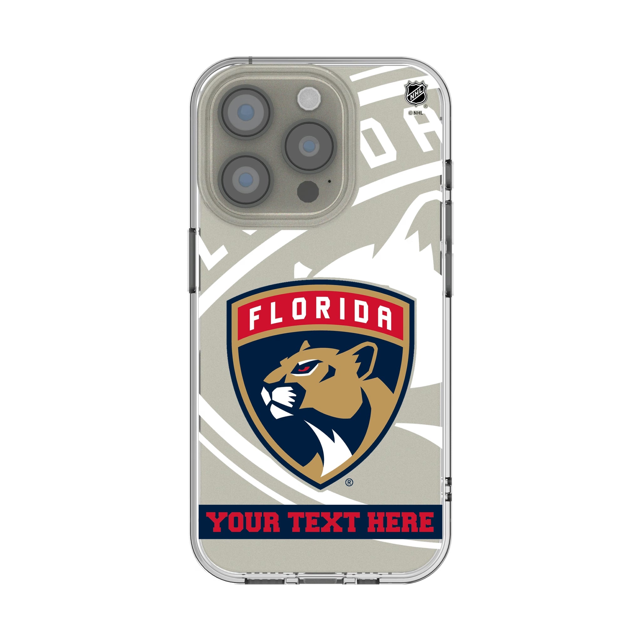 Florida Panthers Personalized Tilt iPhone Clear Phone Case for Apple iPhone