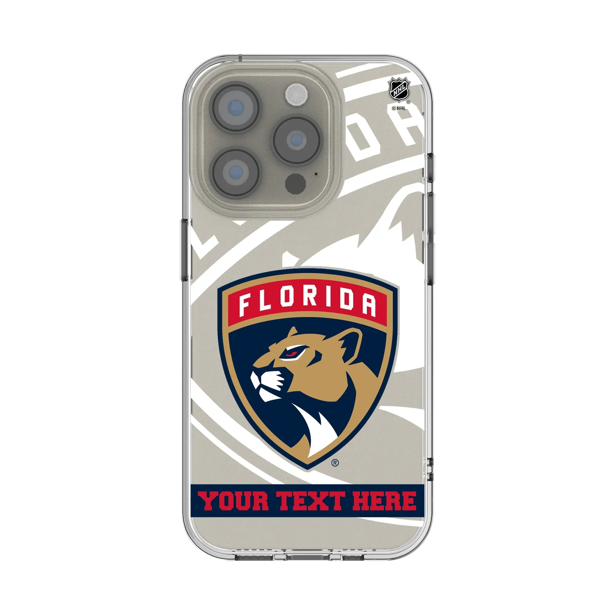 Florida Panthers Personalized Tilt iPhone Clear Phone Case for Apple iPhone