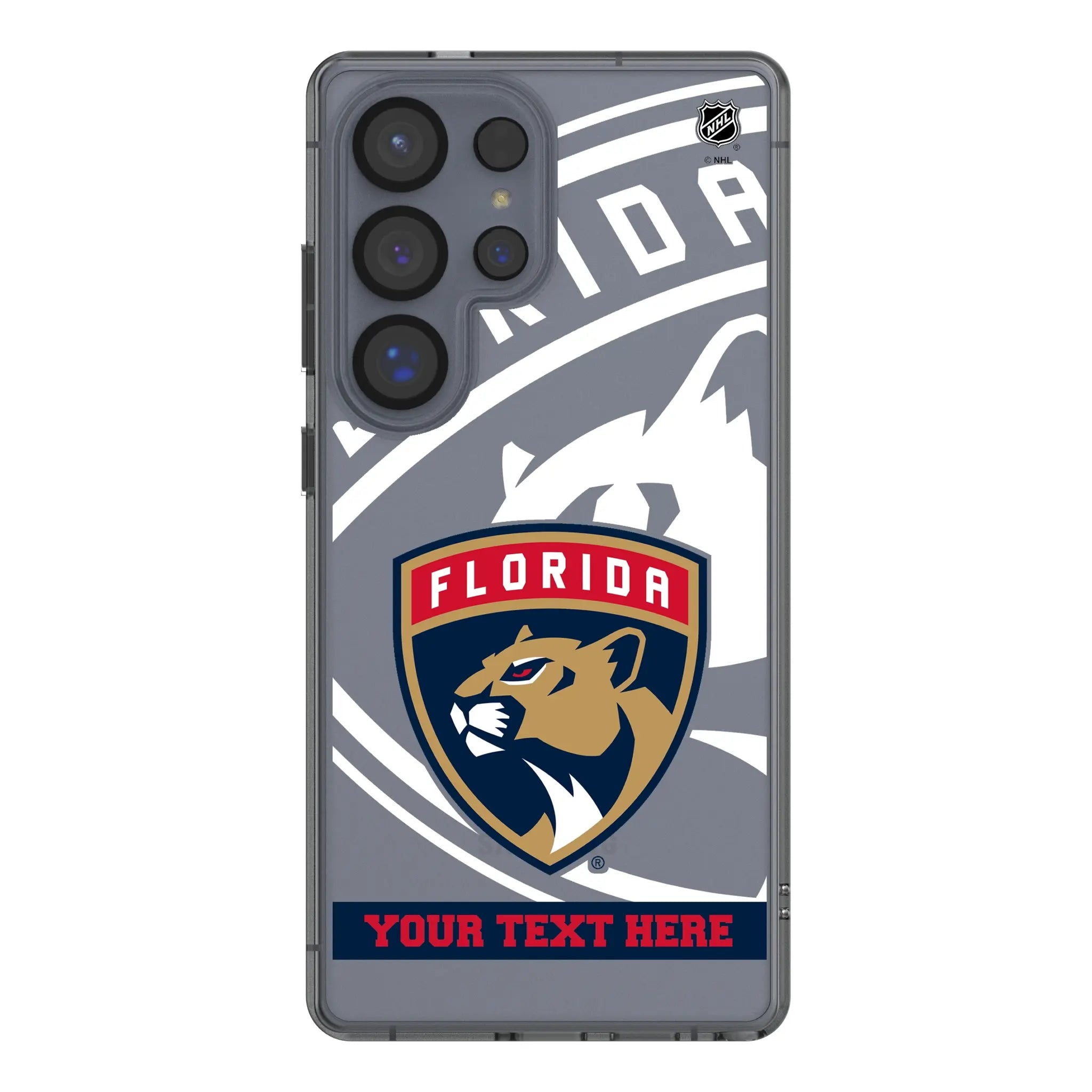Florida Panthers Personalized Tilt Galaxy Clear Phone Case for Samsung Galaxy#Device_Galaxy S25 Ultra
