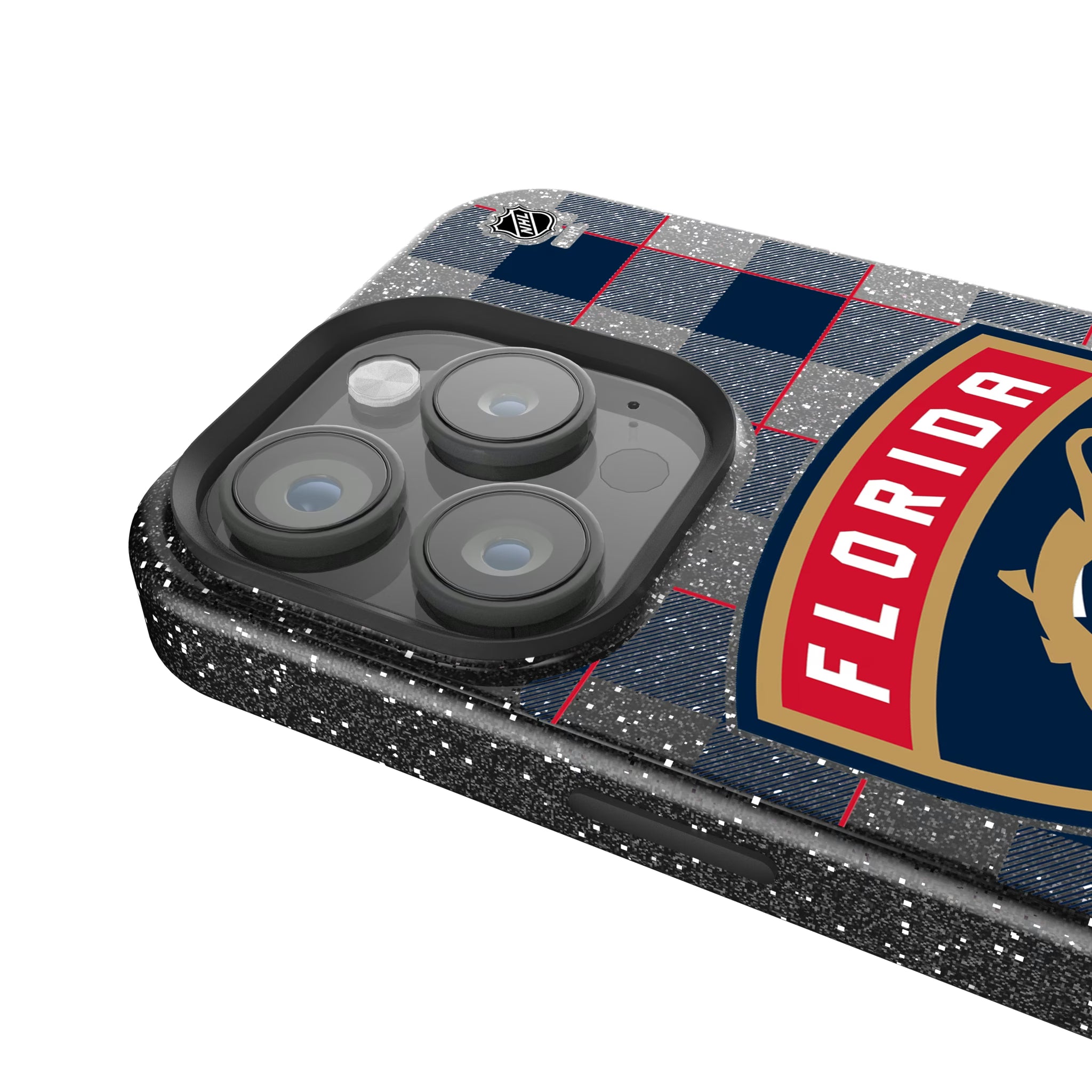 Florida Panthers Plaid iPhone Bling Phone Case for Apple iPhone - Detail
