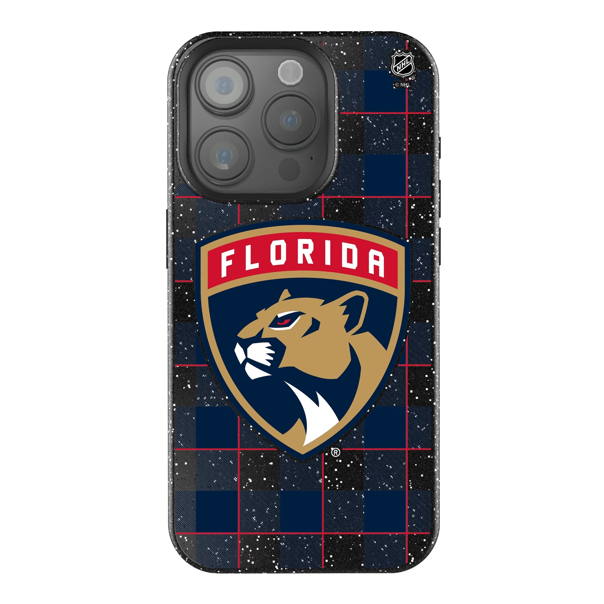 Florida Panthers Plaid iPhone Bling Phone Case for Apple iPhone
