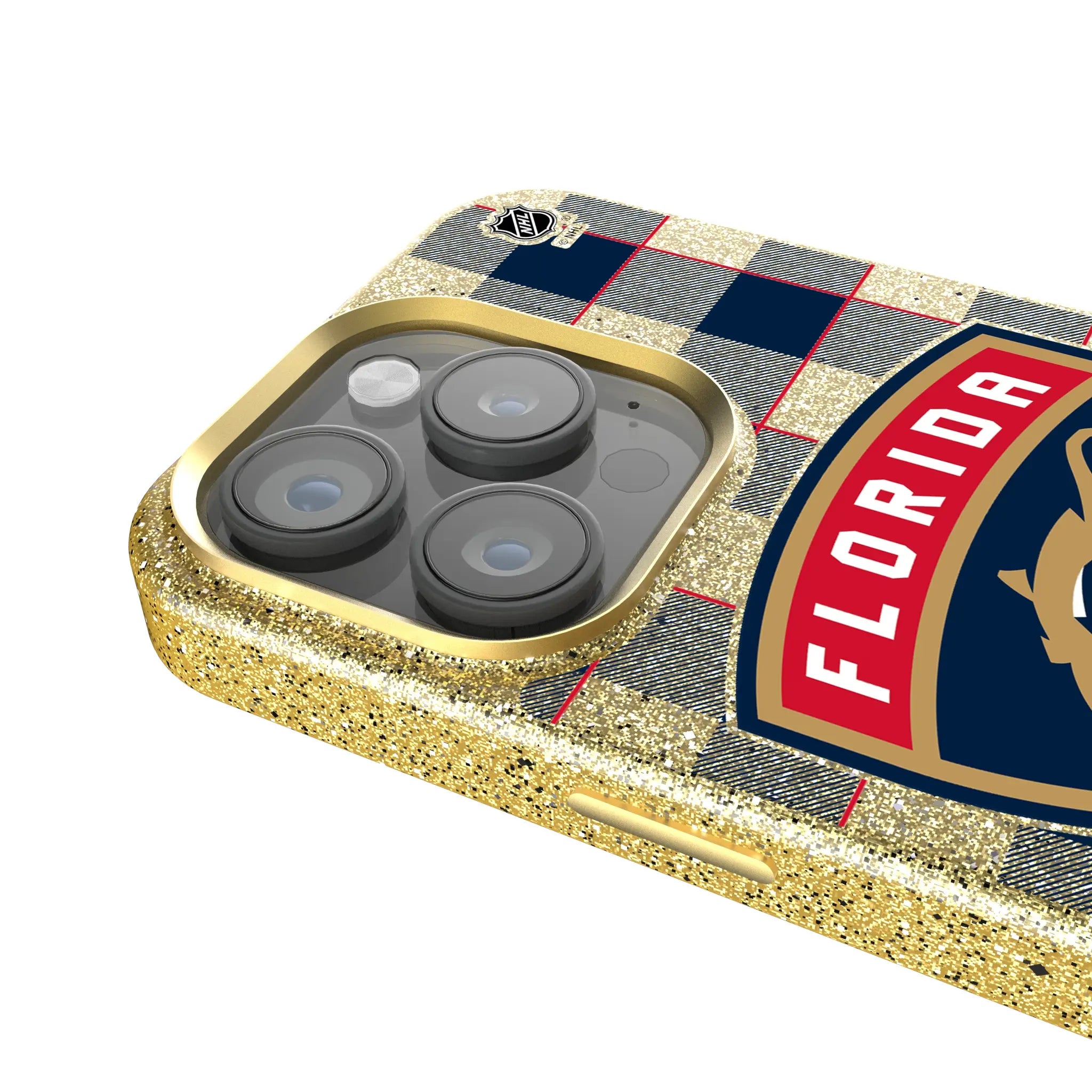Florida Panthers Plaid iPhone Bling Phone Case for Apple iPhone - Detail