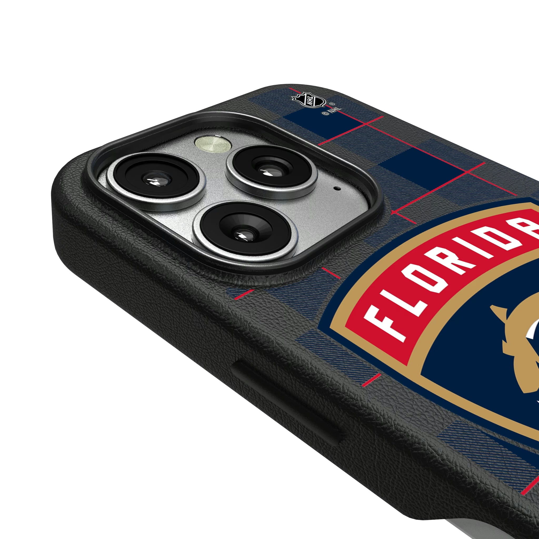 Florida Panthers Plaid iPhone MagSafe Compatible Phone Case for Apple iPhone - Detail