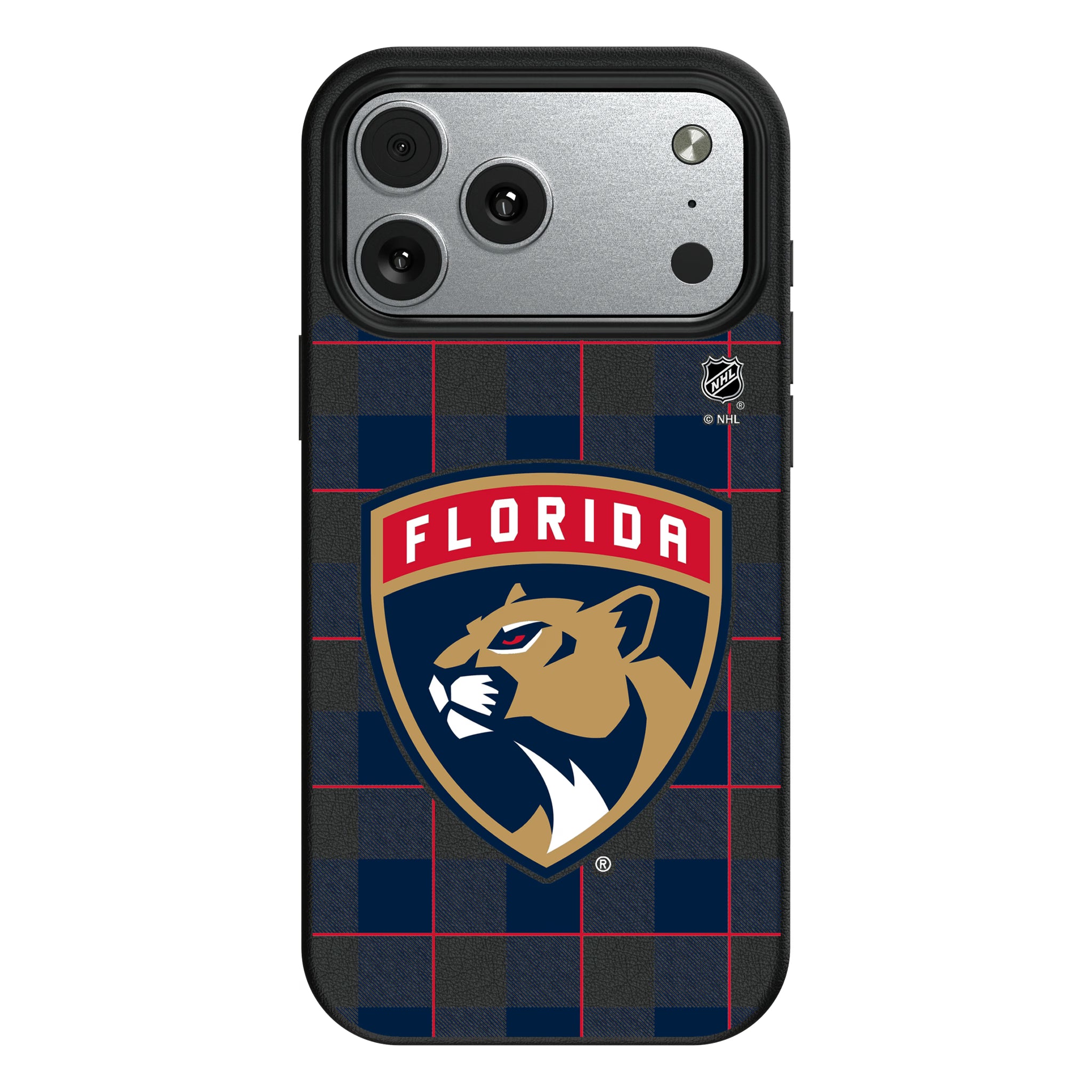 Florida Panthers Plaid iPhone MagSafe Compatible Phone Case for Apple iPhone#Device_iPhone 17 Pro Max