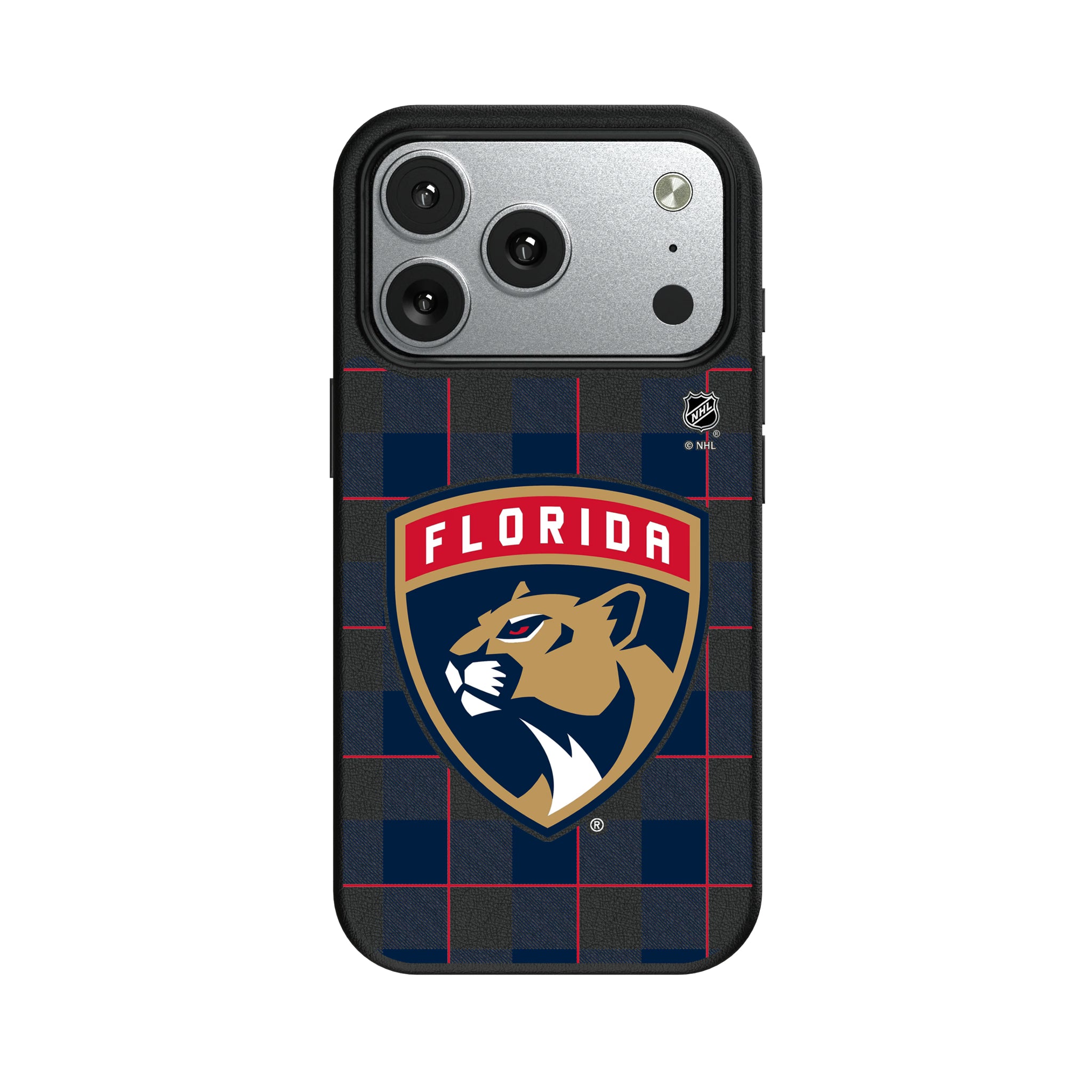 Florida Panthers Plaid iPhone MagSafe Compatible Phone Case for Apple iPhone#Device_iPhone 17 Pro