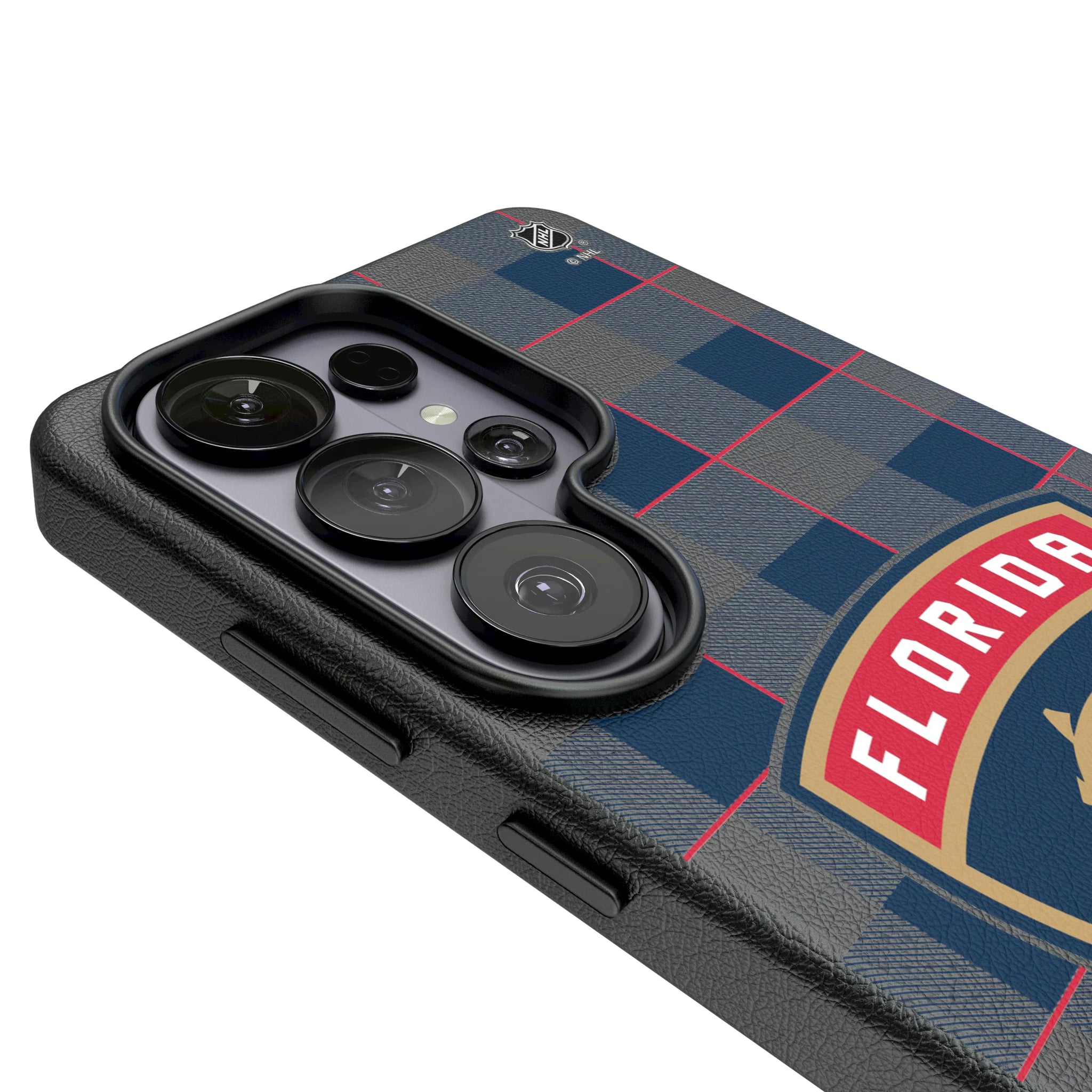 Florida Panthers Plaid Galaxy MagSafe Compatible Phone Case for Samsung Galaxy - Detail