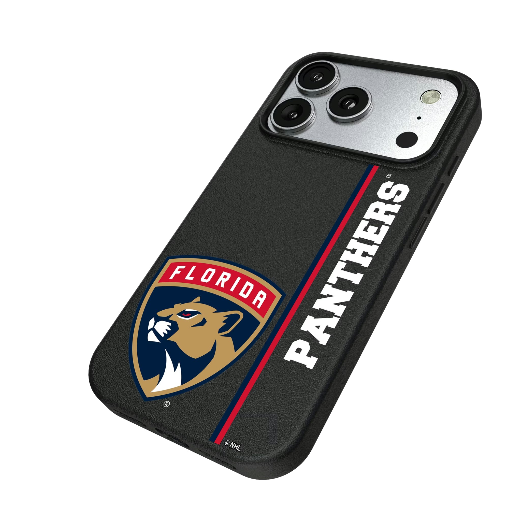 Florida Panthers Sidebar iPhone MagSafe Compatible Phone Case for Apple iPhone - Isometric View#Device_iPhone 17 Pro