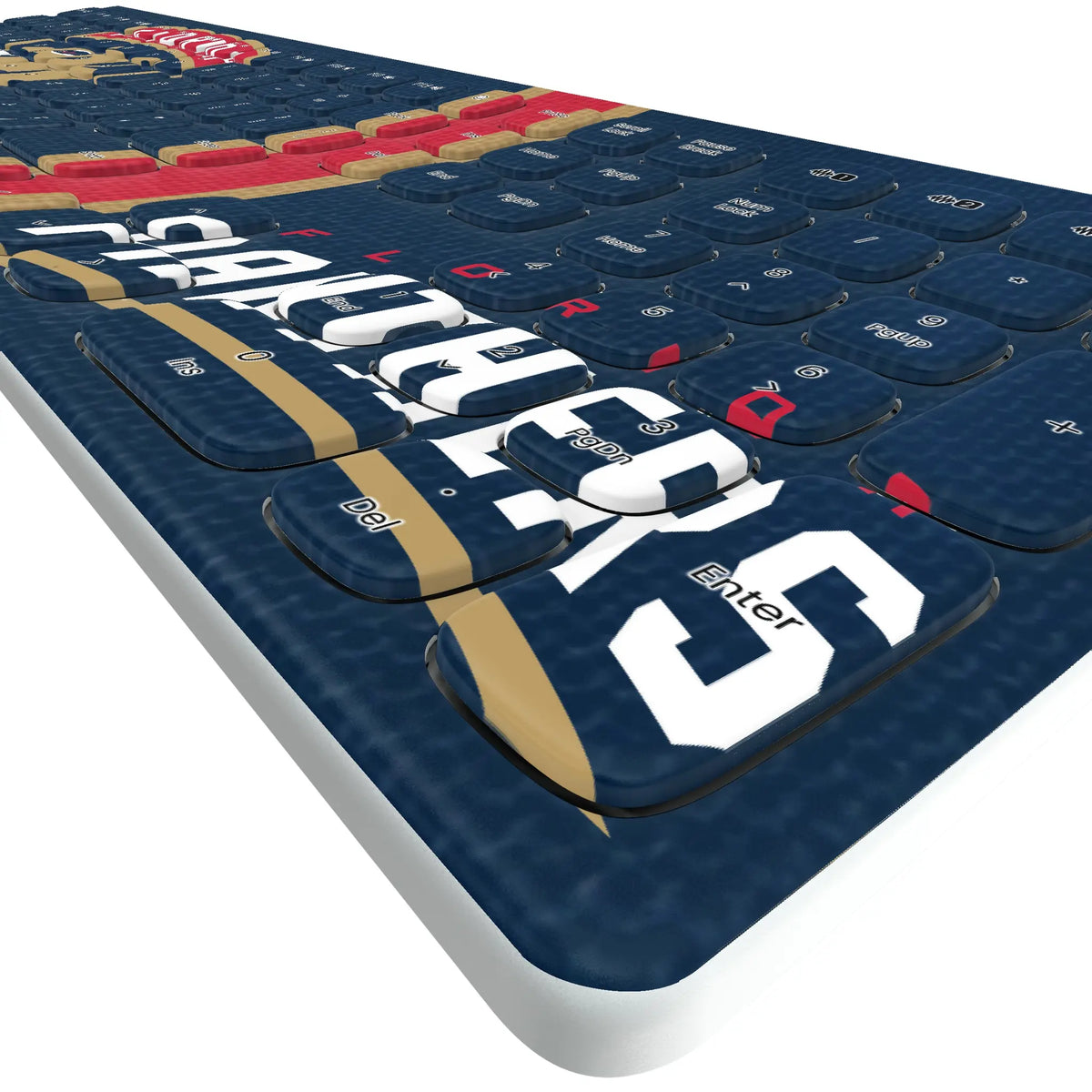 Florida Panthers Stripe KKB605 Curved Wireless Keyboard - Detail