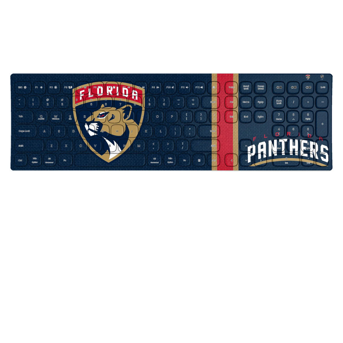 Florida Panthers Stripe KKB605 Curved Wireless Keyboard