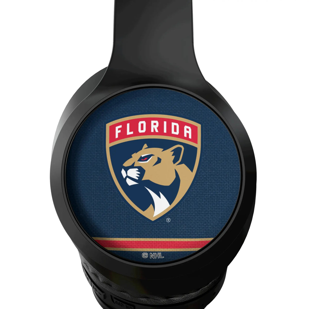 Florida Panthers Stripe Wireless Over-Ear Headphones With Case - Detail