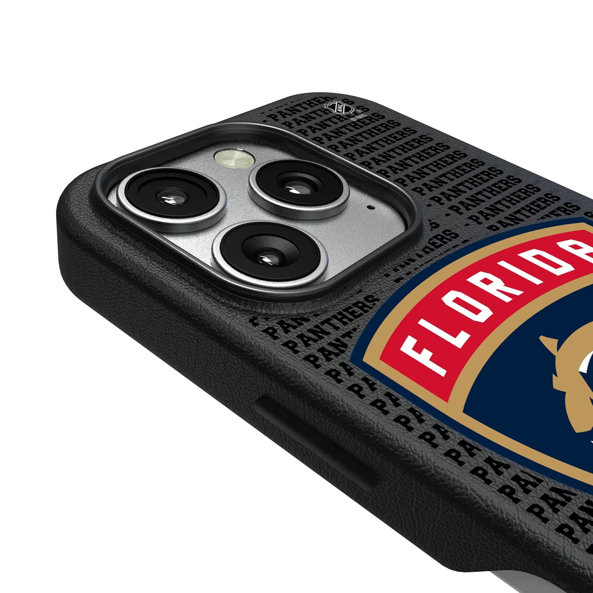 Florida Panthers Text Backdrop iPhone MagSafe Compatible Phone Case for Apple iPhone - Detail
