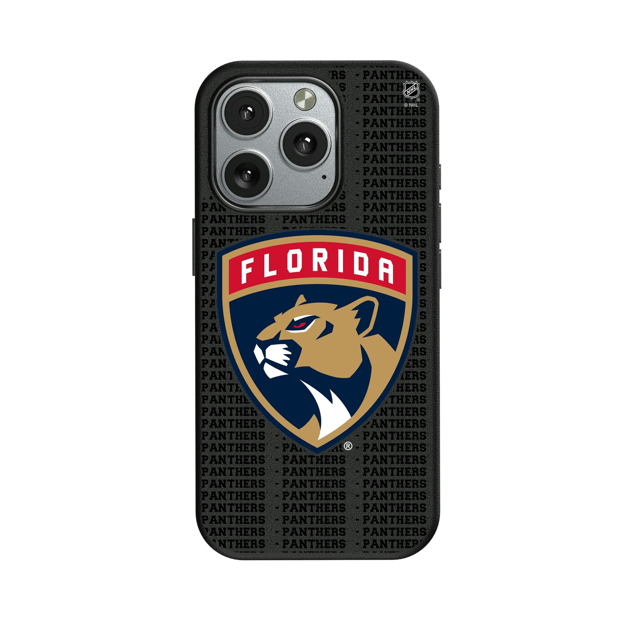 Florida Panthers Text Backdrop iPhone MagSafe Compatible Phone Case for Apple iPhone