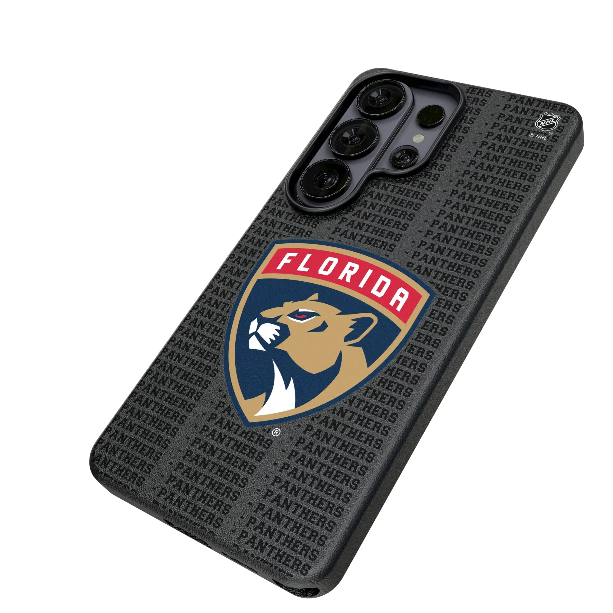 Florida Panthers Text Backdrop Galaxy MagSafe Compatible Phone Case for Samsung Galaxy - Isometric View#Device_Galaxy S26 Ultra