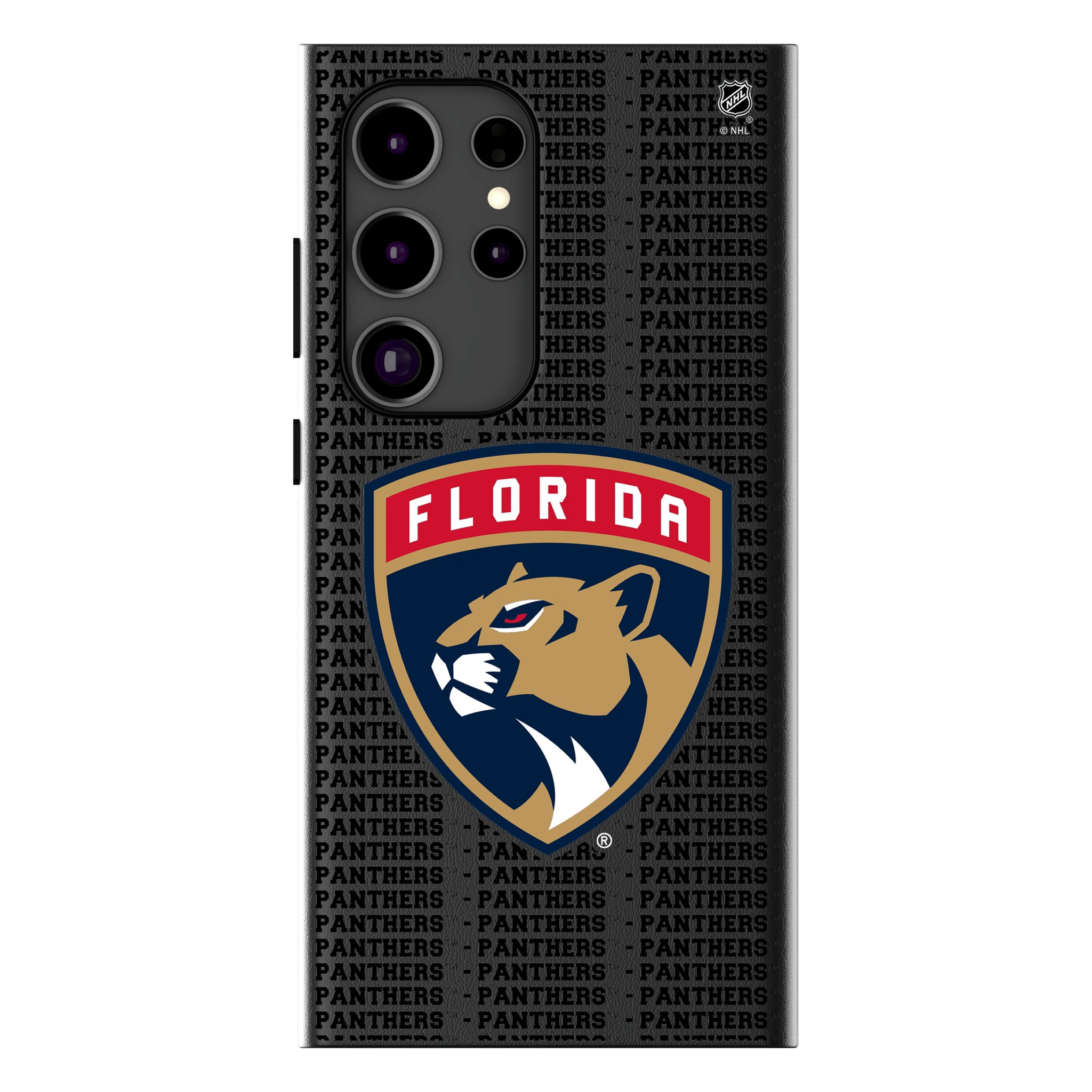 Florida Panthers Text Backdrop Galaxy MagSafe Compatible Phone Case for Samsung Galaxy